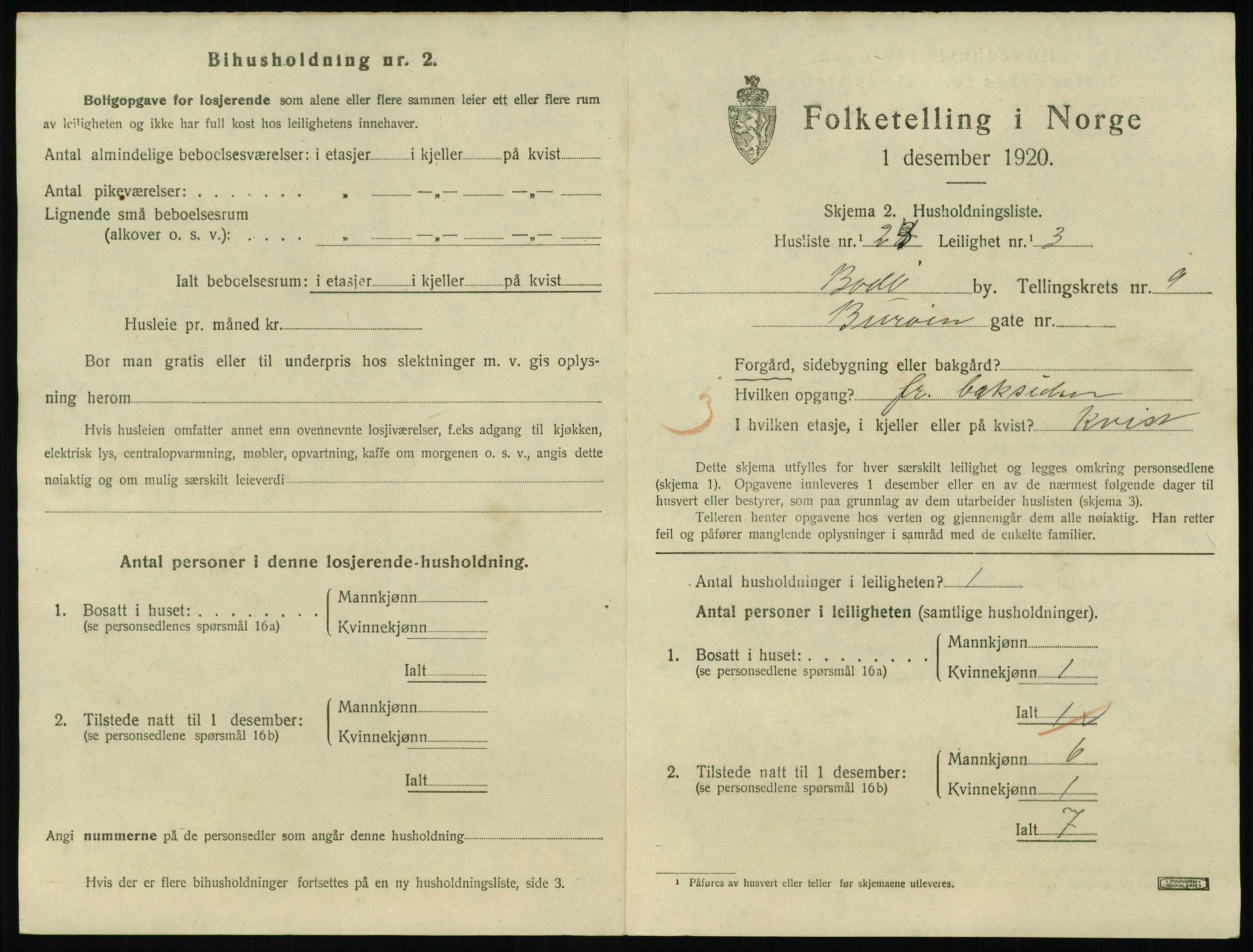 SAT, Folketelling 1920 for 1804 Bodø kjøpstad, 1920, s. 3275