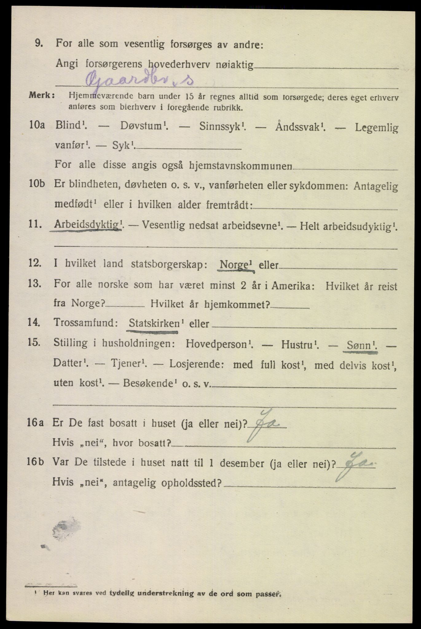 SAK, Folketelling 1920 for 1036 Fjotland herred, 1920, s. 2131