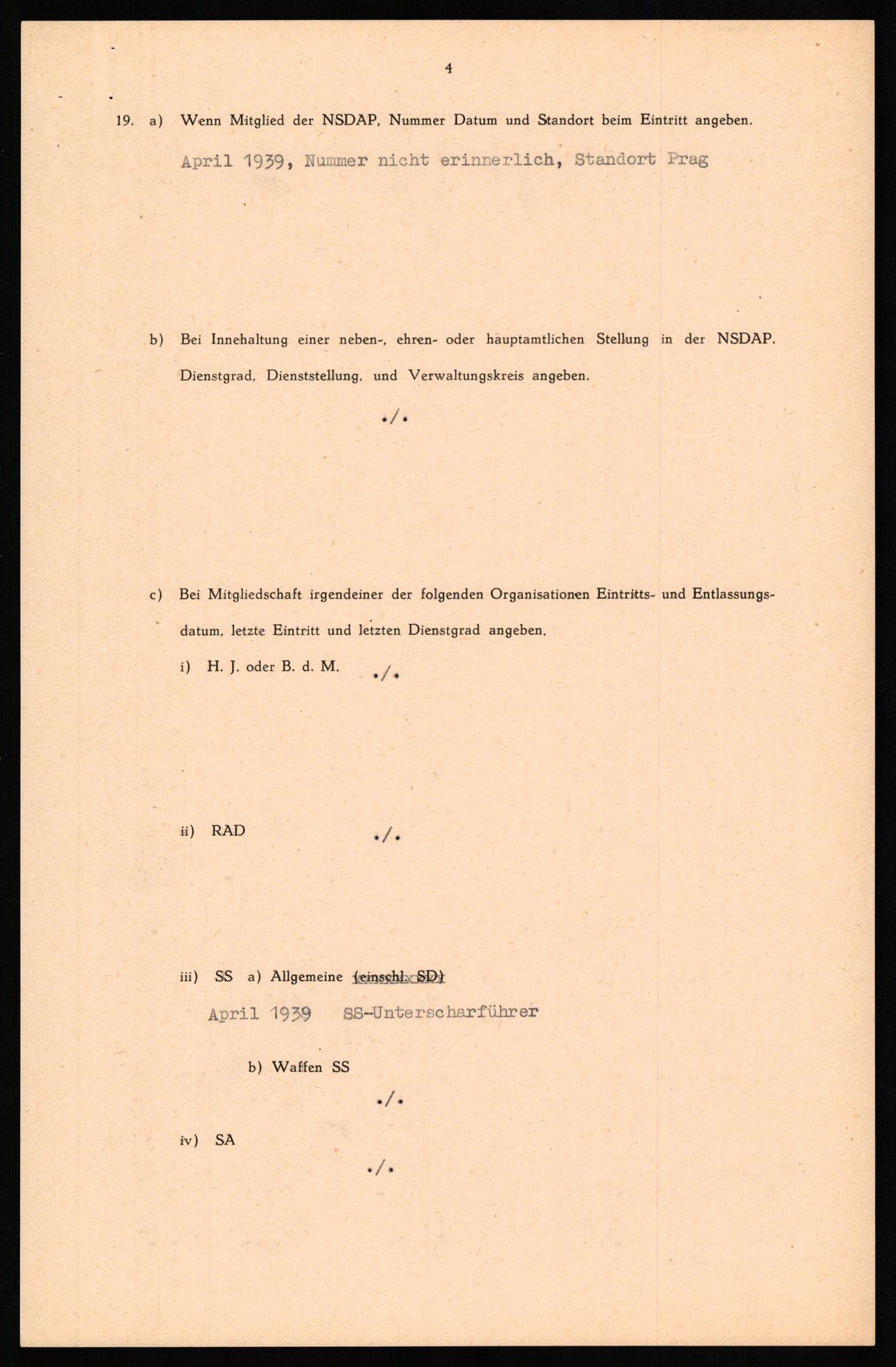 Forsvaret, Forsvarets overkommando II, RA/RAFA-3915/D/Db/L0017: CI Questionaires. Tyske okkupasjonsstyrker i Norge. Tyskere., 1945-1946, s. 517