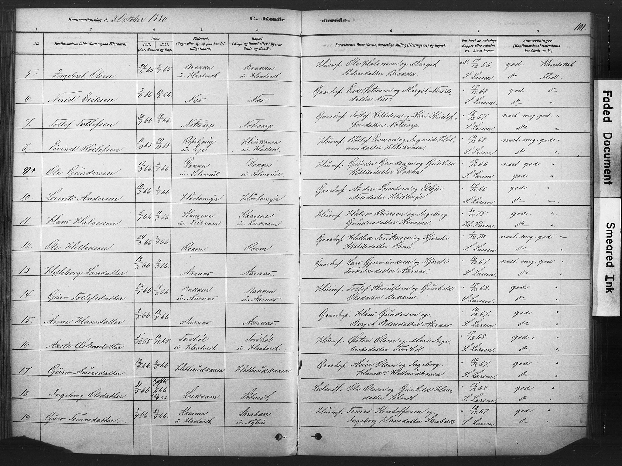 Sauherad kirkebøker, AV/SAKO-A-298/F/Fb/L0002: Ministerialbok nr. II 2, 1878-1901, s. 101