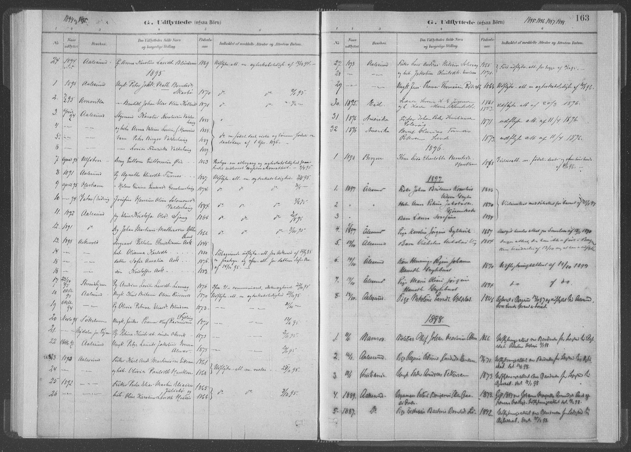 Ministerialprotokoller, klokkerbøker og fødselsregistre - Møre og Romsdal, SAT/A-1454/528/L0403: Ministerialbok nr. 528A13I, 1880-1947, s. 163