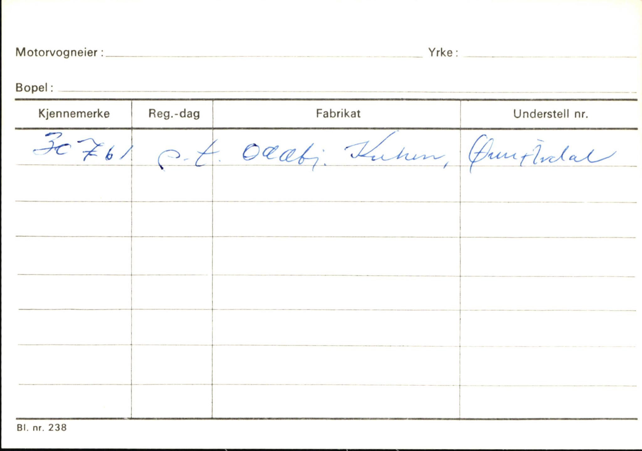 Statens vegvesen, Sogn og Fjordane vegkontor, AV/SAB-A-5301/4/F/L0146: Registerkort Årdal R-Å samt diverse kort, 1945-1975, s. 1010