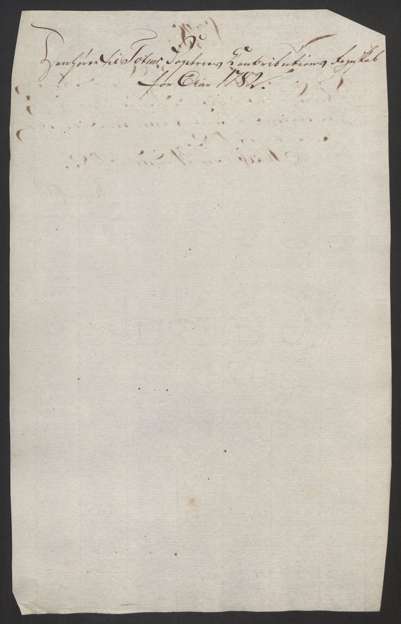 Rentekammeret inntil 1814, Reviderte regnskaper, Fogderegnskap, AV/RA-EA-4092/R19/L1369: Fogderegnskap Toten, Hadeland og Vardal, 1782, s. 138
