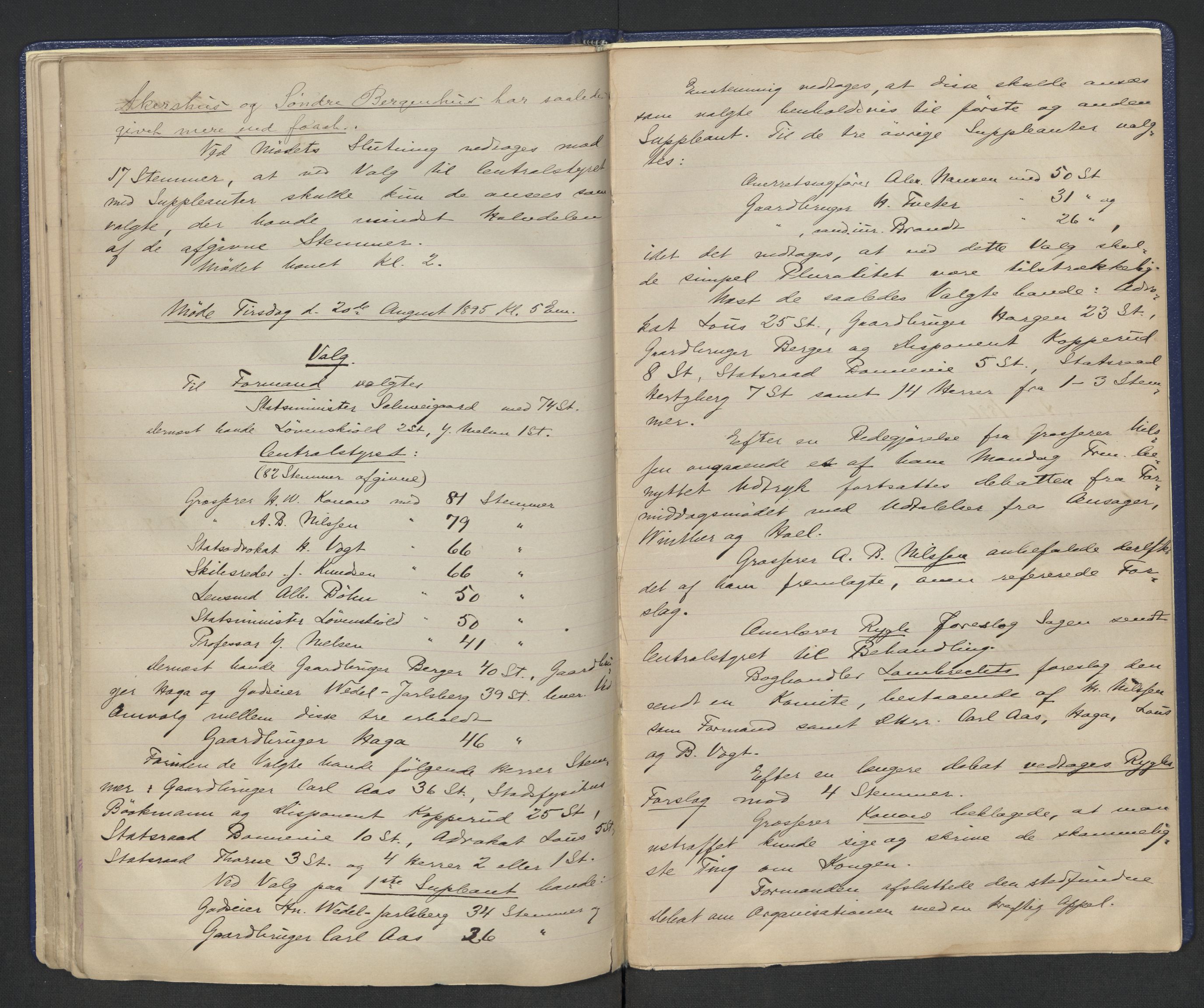 Høyres Hovedorganisasjon, AV/RA-PA-0583/1/A/Aa/L0001: De konservative foreningers centralstyre. Referatprotokoll, 1884-1897, s. 42