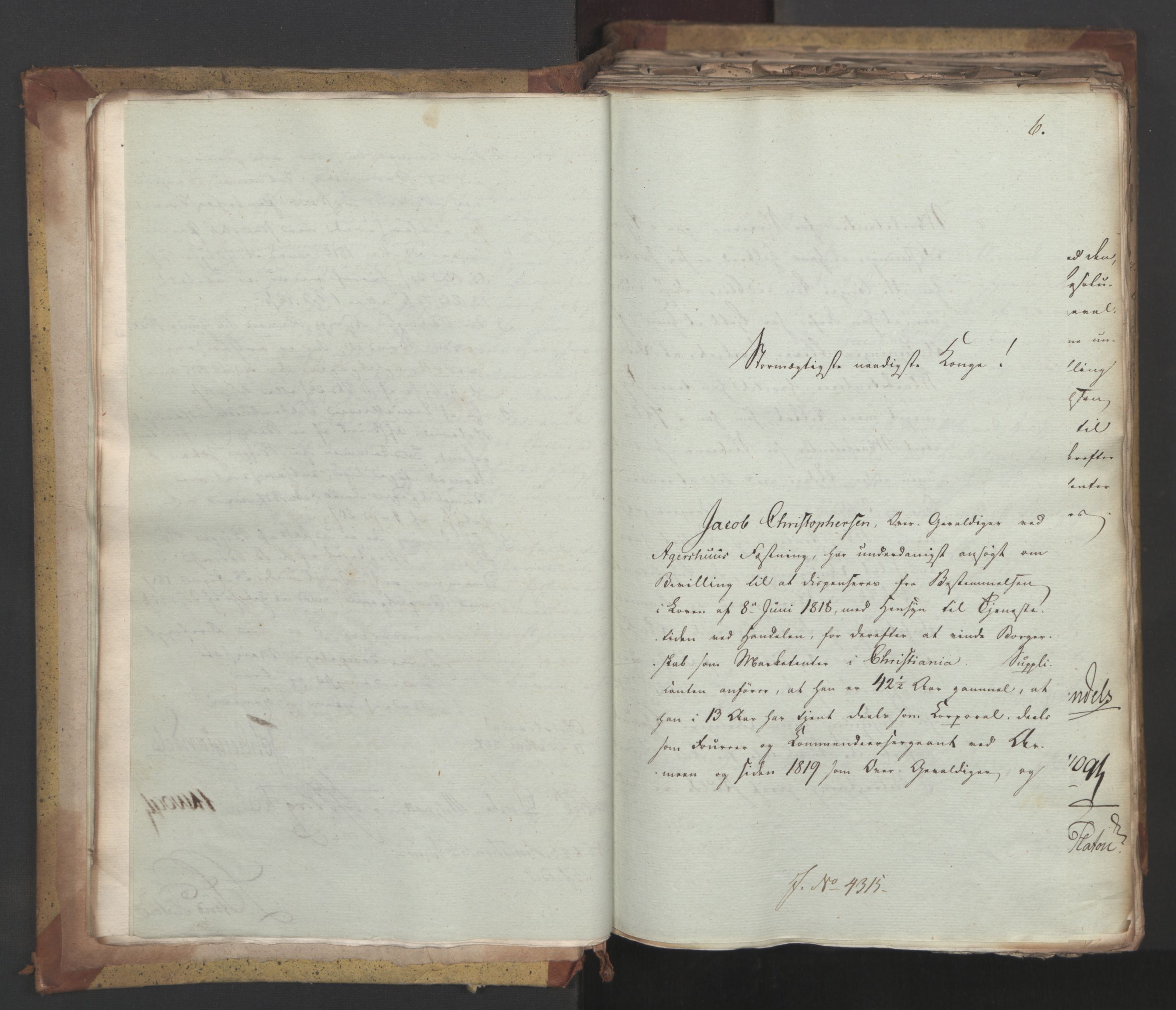 Statsrådsavdelingen i Stockholm, AV/RA-S-1003/D/Da/L0051: Regjeringsinnstillinger nr. 4310-4565, 1827, s. 25