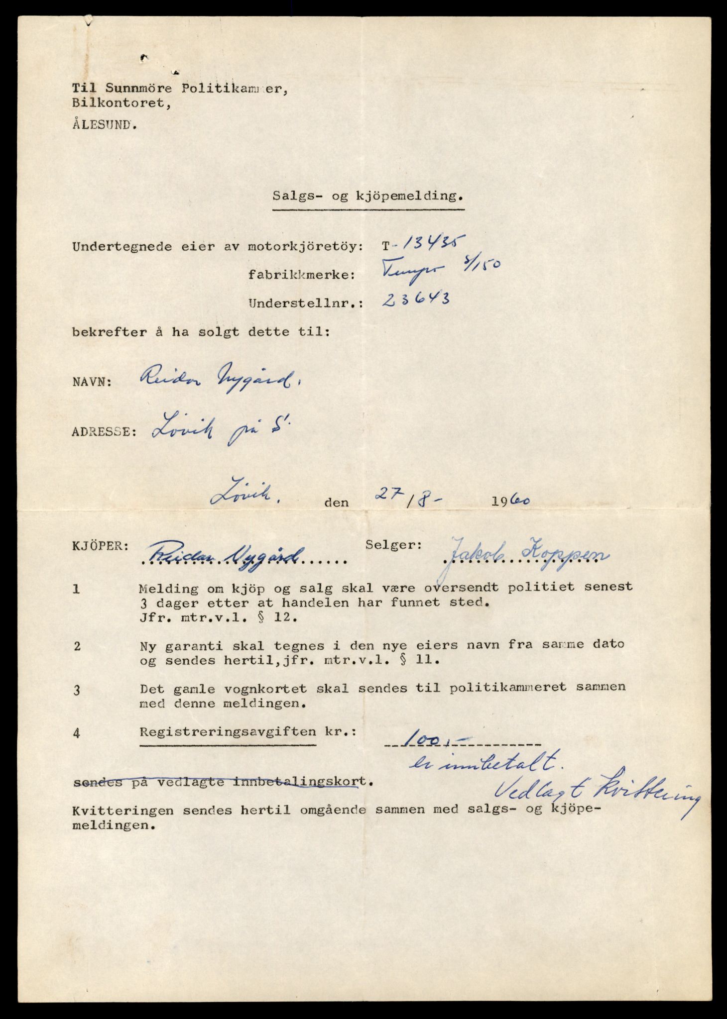 Møre og Romsdal vegkontor - Ålesund trafikkstasjon, AV/SAT-A-4099/F/Fe/L0039: Registreringskort for kjøretøy T 13361 - T 13530, 1927-1998, s. 1259