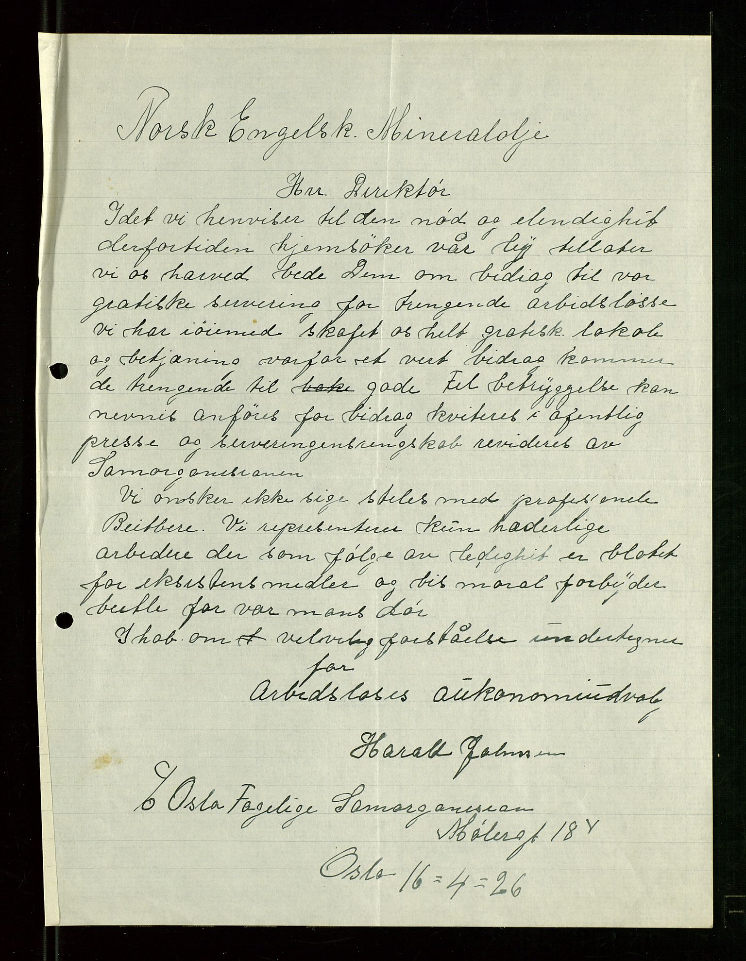 Pa 1521 - A/S Norske Shell, AV/SAST-A-101915/E/Ea/Eaa/L0024: Sjefskorrespondanse, 1926, s. 450