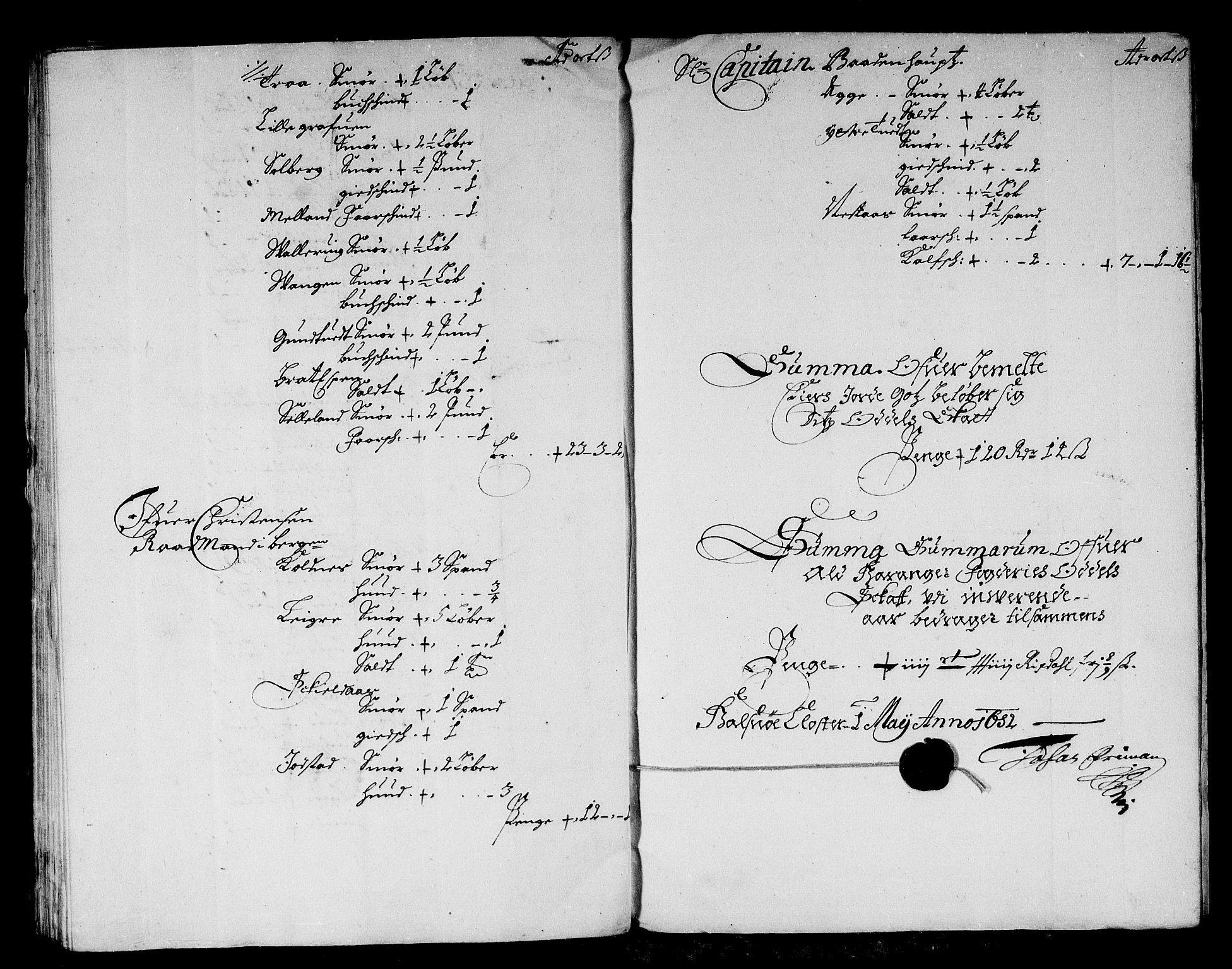 Rentekammeret inntil 1814, Reviderte regnskaper, Stiftamtstueregnskaper, Bergen stiftamt, AV/RA-EA-6043/R/Rc/L0061: Bergen stiftamt, 1681