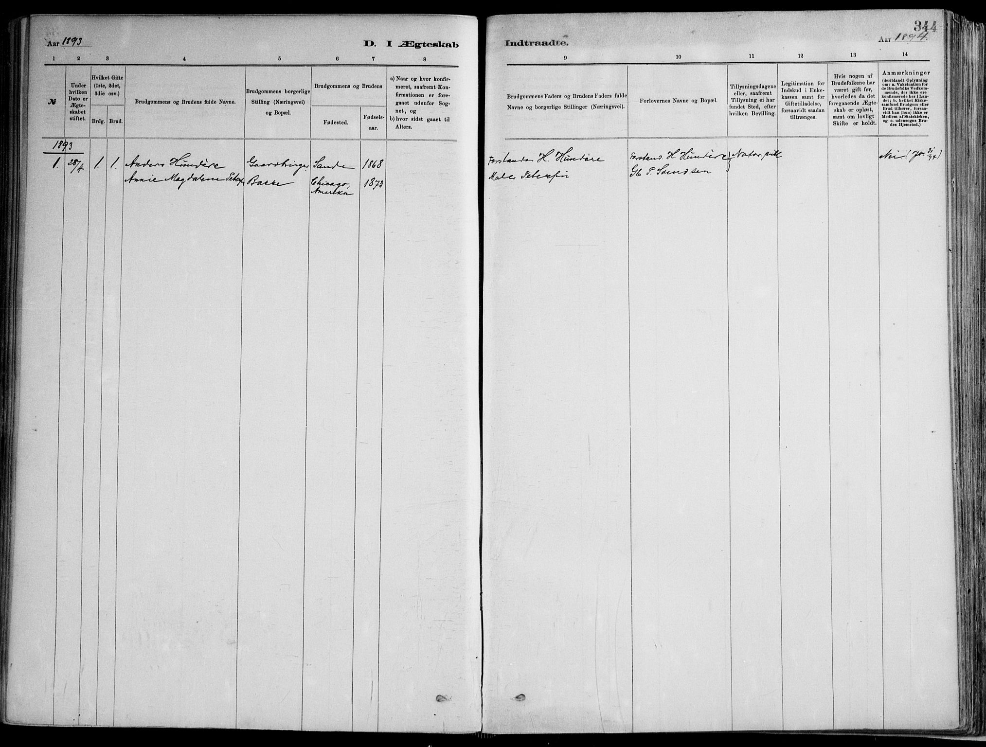 Skoger kirkebøker, AV/SAKO-A-59/F/Fa/L0006: Ministerialbok nr. I 6, 1885-1910, s. 344