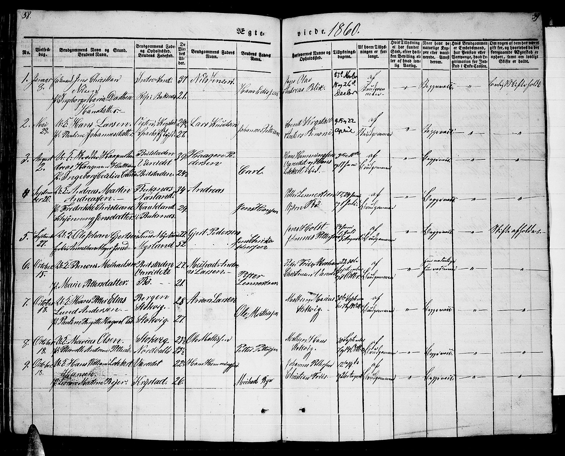 Ministerialprotokoller, klokkerbøker og fødselsregistre - Nordland, SAT/A-1459/885/L1212: Klokkerbok nr. 885C01, 1847-1873, s. 38-39