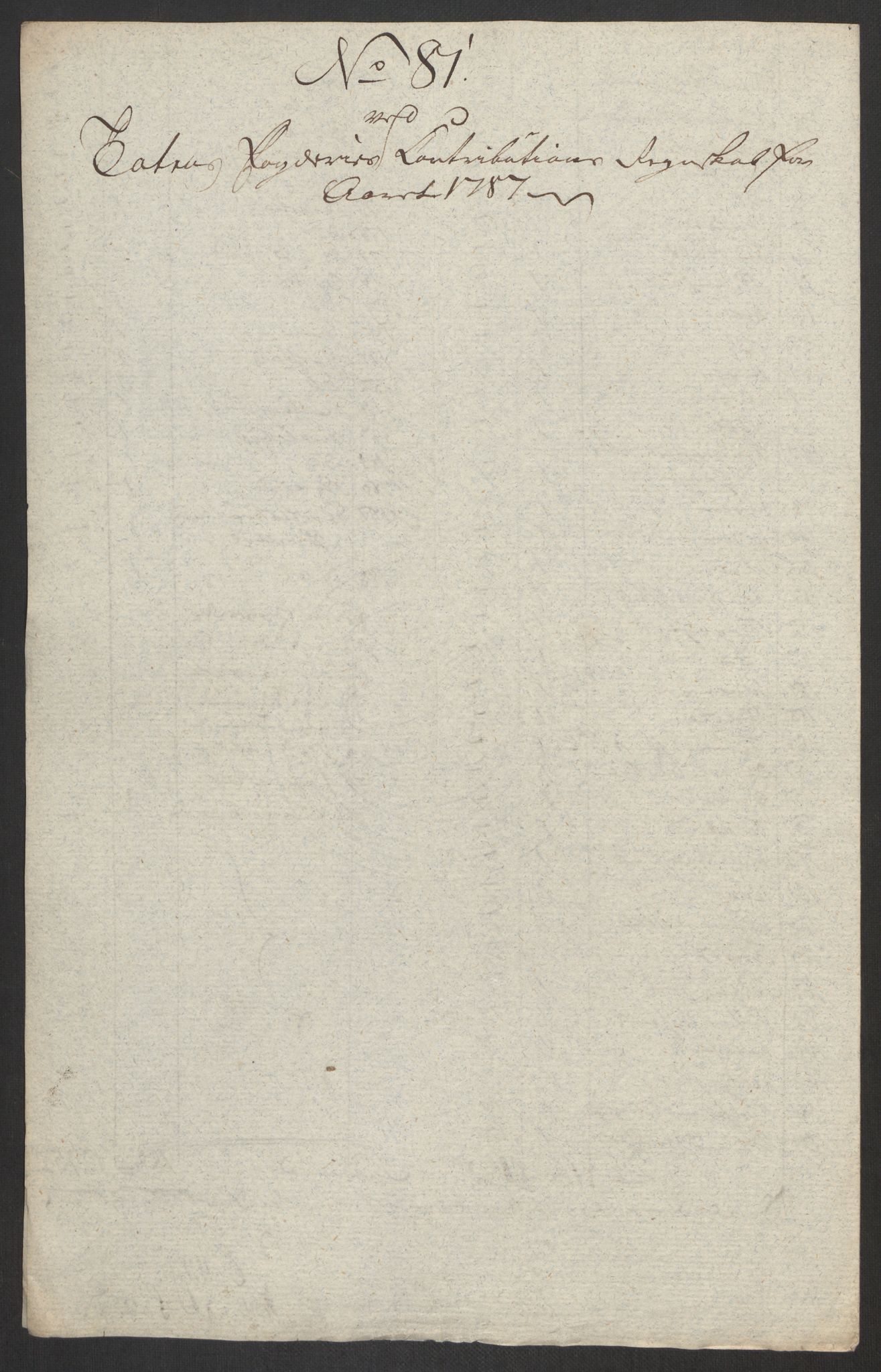 Rentekammeret inntil 1814, Reviderte regnskaper, Fogderegnskap, RA/EA-4092/R19/L1374: Fogderegnskap Toten, Hadeland og Vardal, 1787, s. 254
