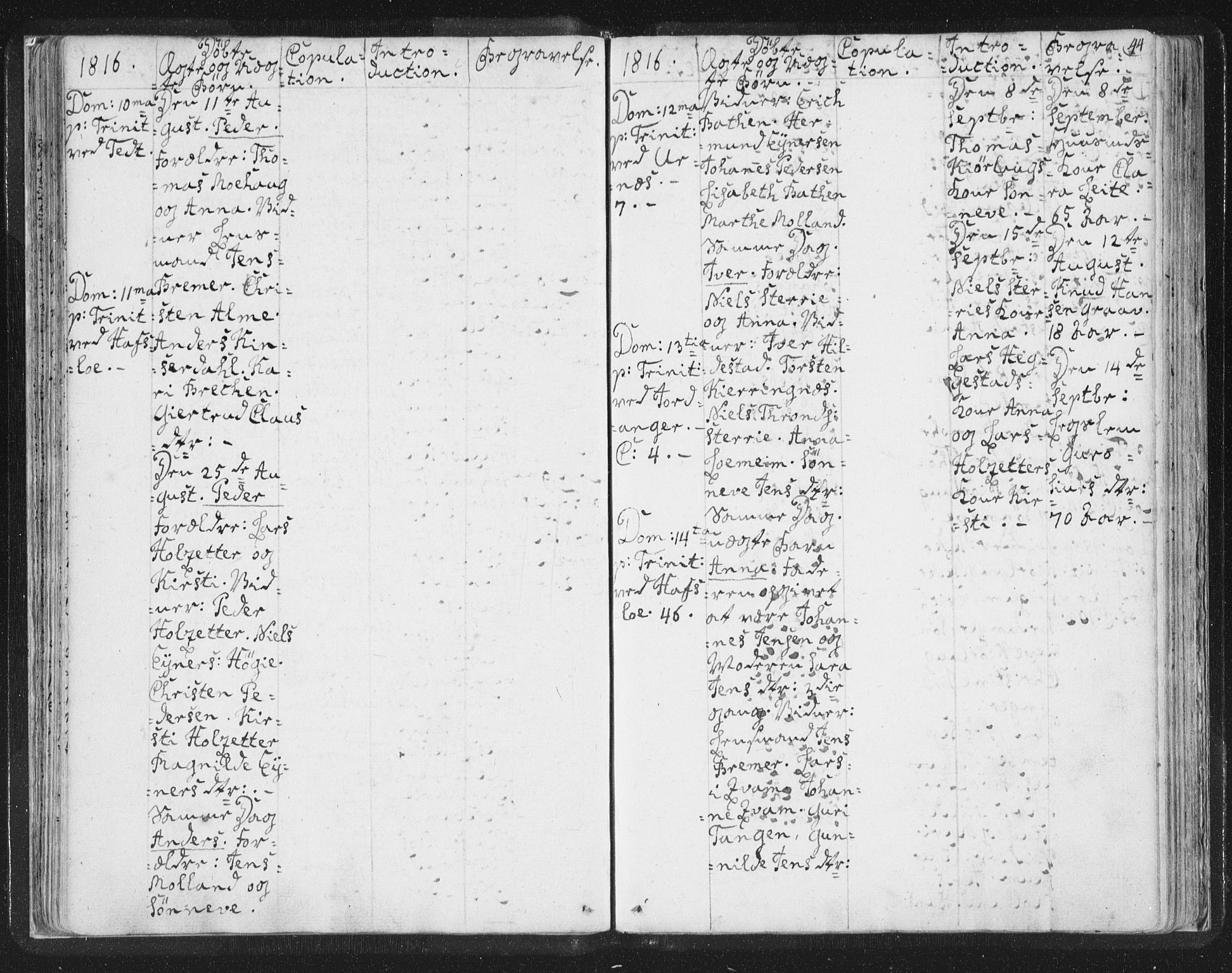 Hafslo sokneprestembete, AV/SAB-A-80301/H/Haa/Haaa/L0003: Ministerialbok nr. A 3, 1807-1821, s. 44