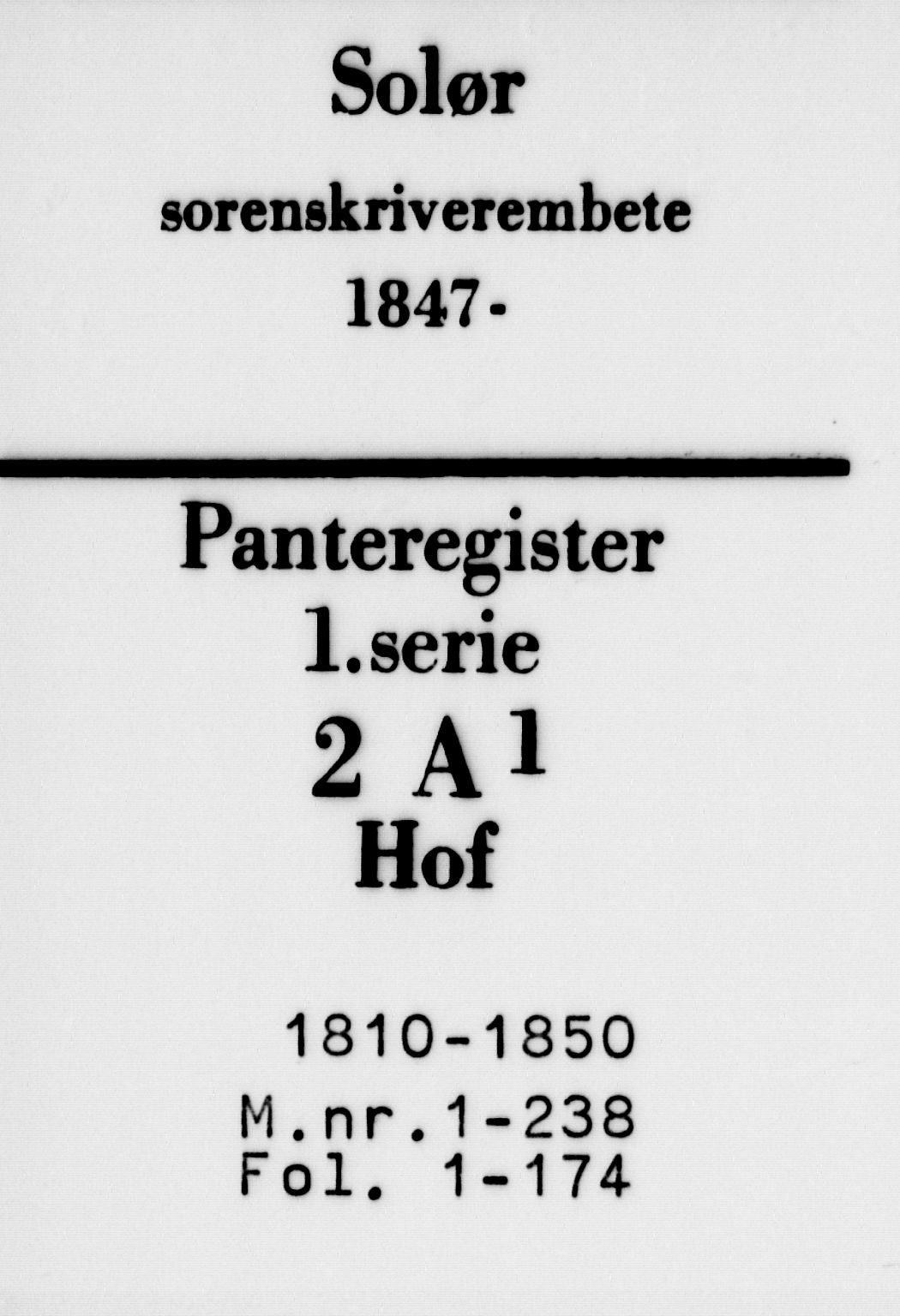 Solør tingrett, SAH/TING-008/H/Ha/Hab/L0002: Panteregister nr. 2, 1810-1850