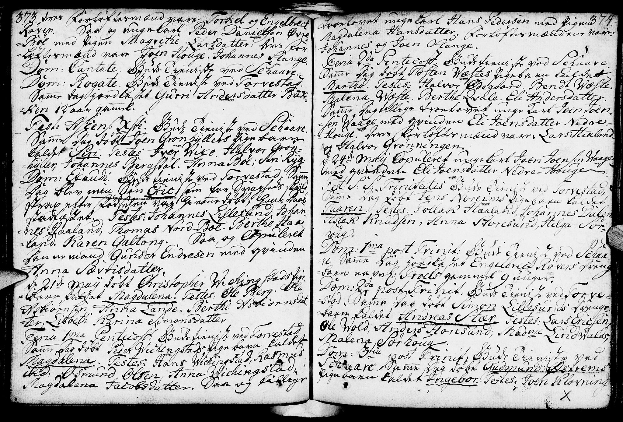 Torvastad sokneprestkontor, AV/SAST-A -101857/H/Ha/Haa/L0001: Ministerialbok nr. A 1, 1753-1800, s. 373-374