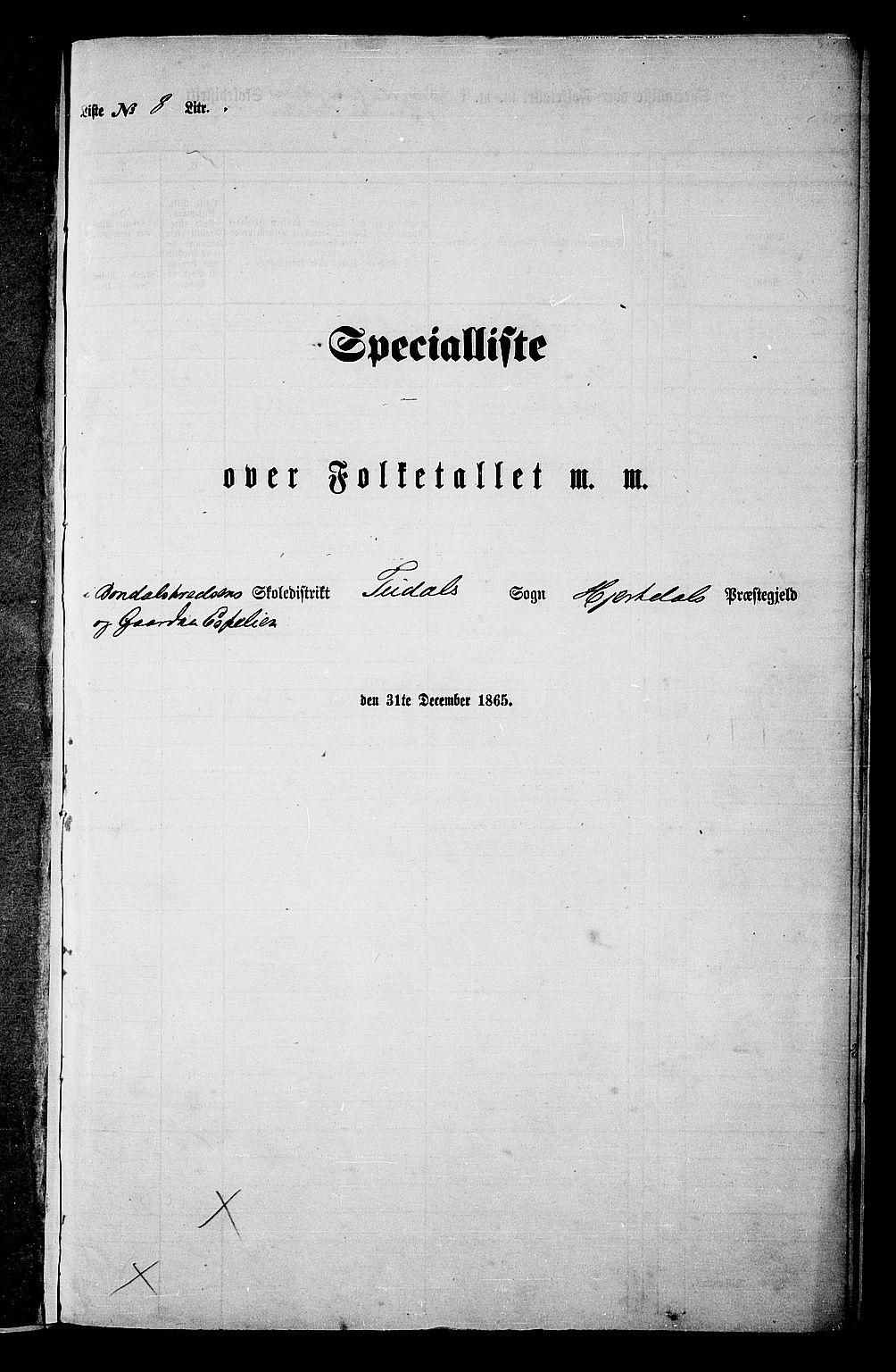 RA, Folketelling 1865 for 0827P Hjartdal prestegjeld, 1865, s. 134