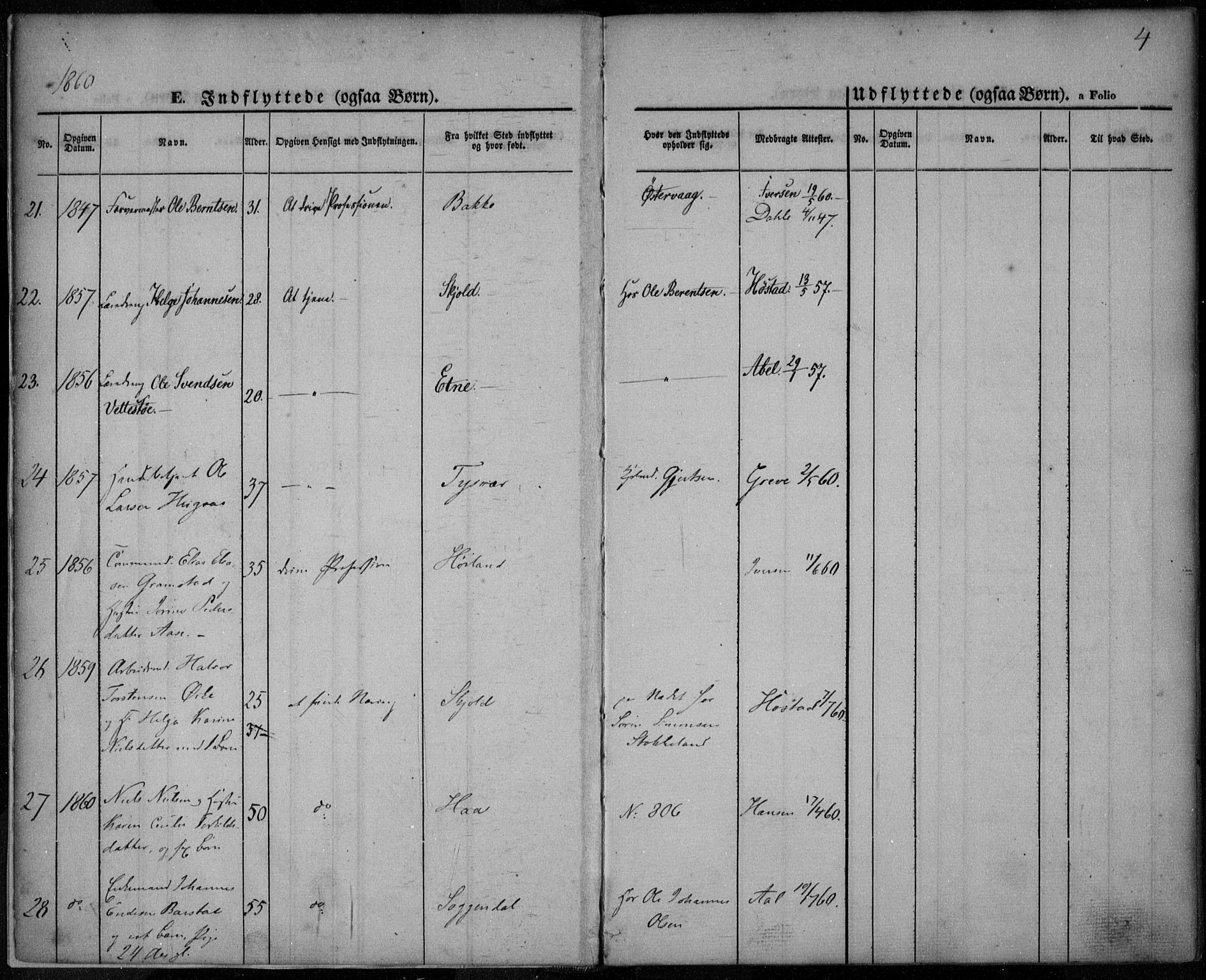 Domkirken sokneprestkontor, SAST/A-101812/001/30/30BA/L0021: Ministerialbok nr. A 20, 1860-1877, s. 4