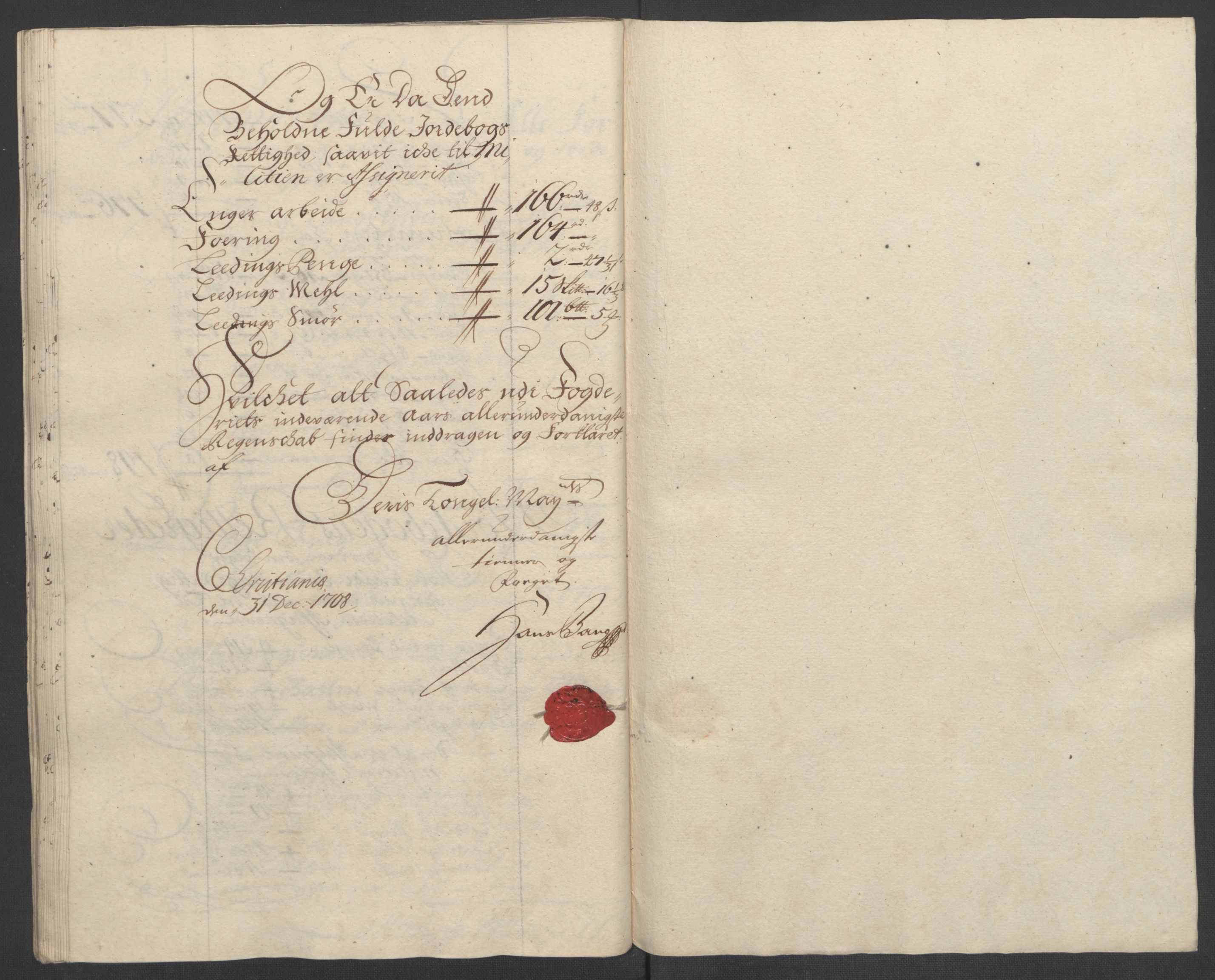 Rentekammeret inntil 1814, Reviderte regnskaper, Fogderegnskap, AV/RA-EA-4092/R10/L0447: Fogderegnskap Aker og Follo, 1707-1709, s. 296