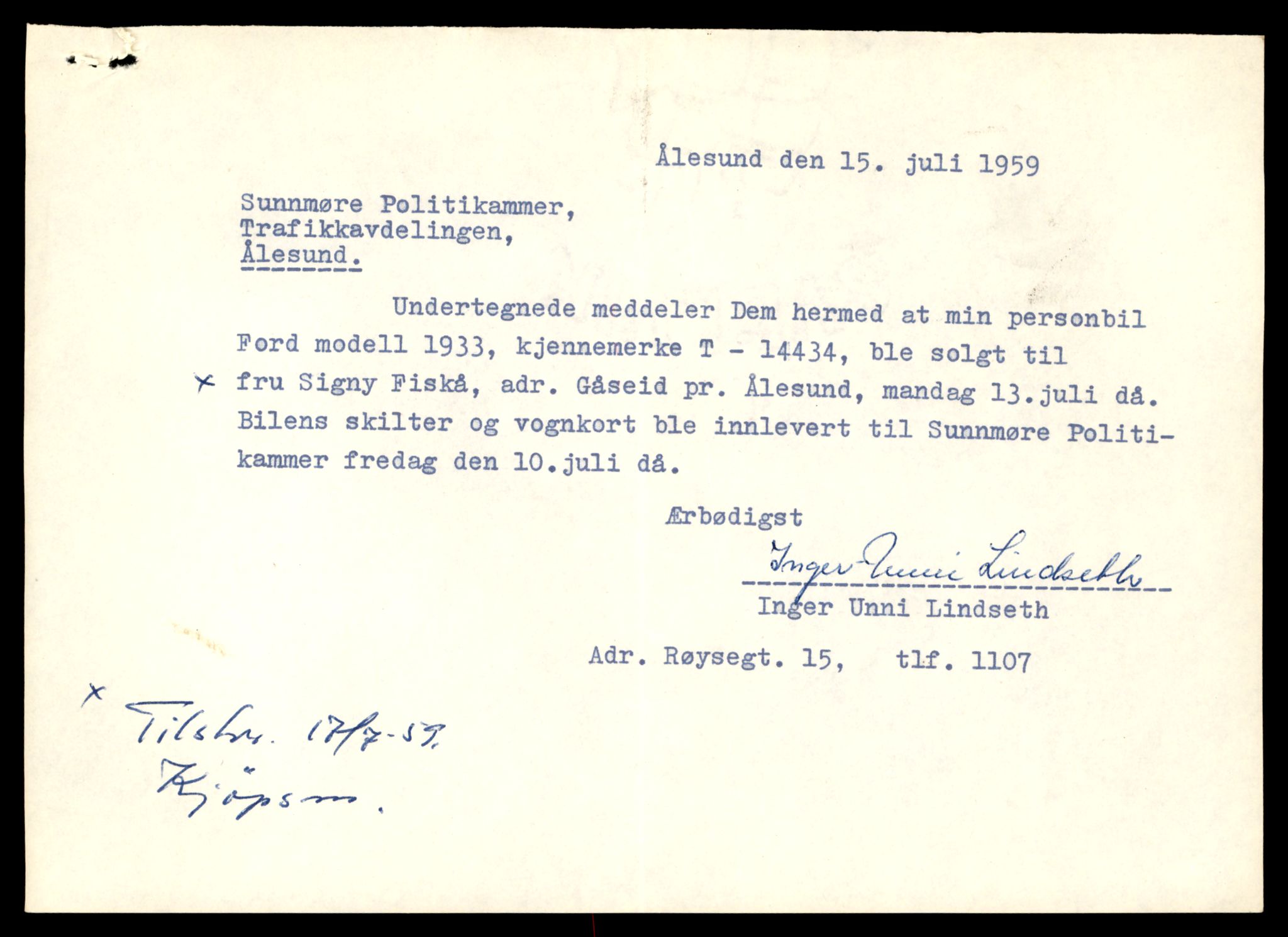 Møre og Romsdal vegkontor - Ålesund trafikkstasjon, AV/SAT-A-4099/F/Fe/L0045: Registreringskort for kjøretøy T 14320 - T 14444, 1927-1998, s. 2942