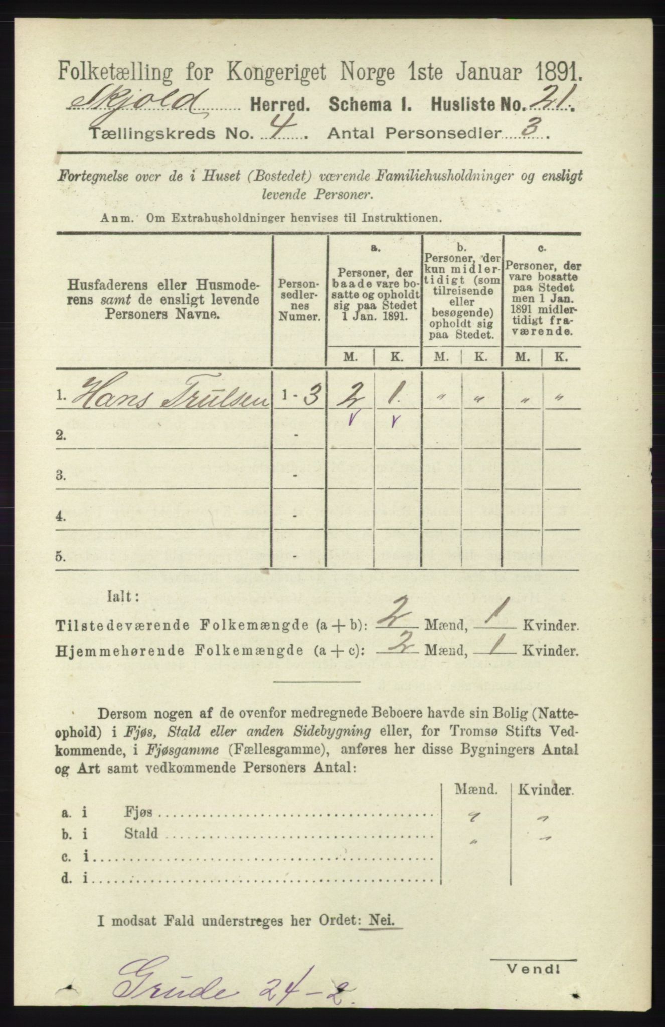 RA, Folketelling 1891 for 1154 Skjold herred, 1891, s. 531