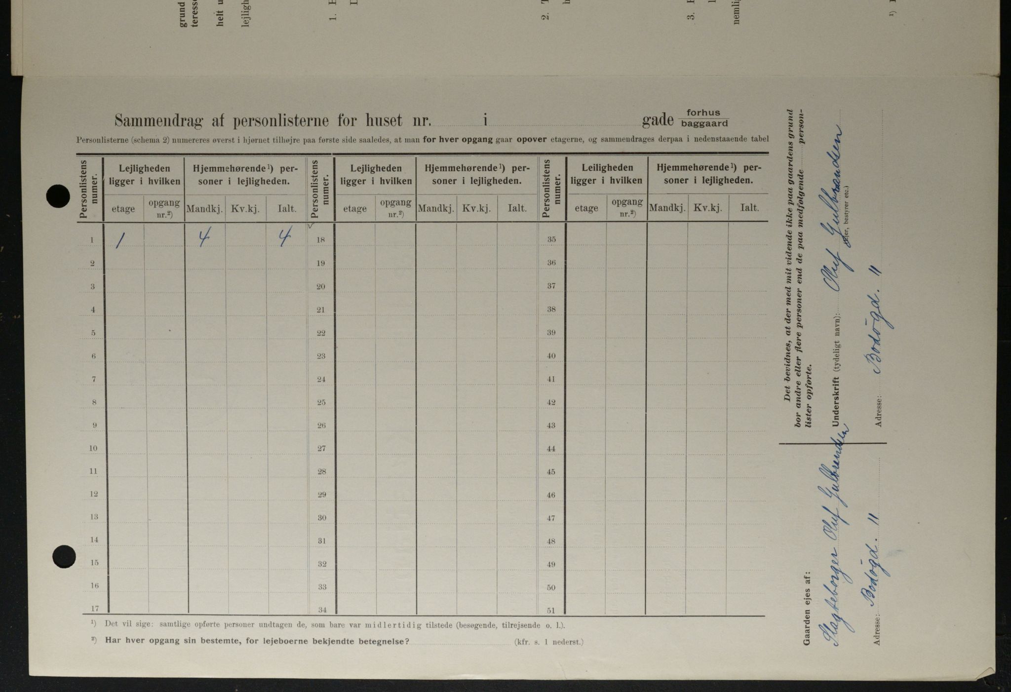 OBA, Kommunal folketelling 1.2.1908 for Kristiania kjøpstad, 1908, s. 6593