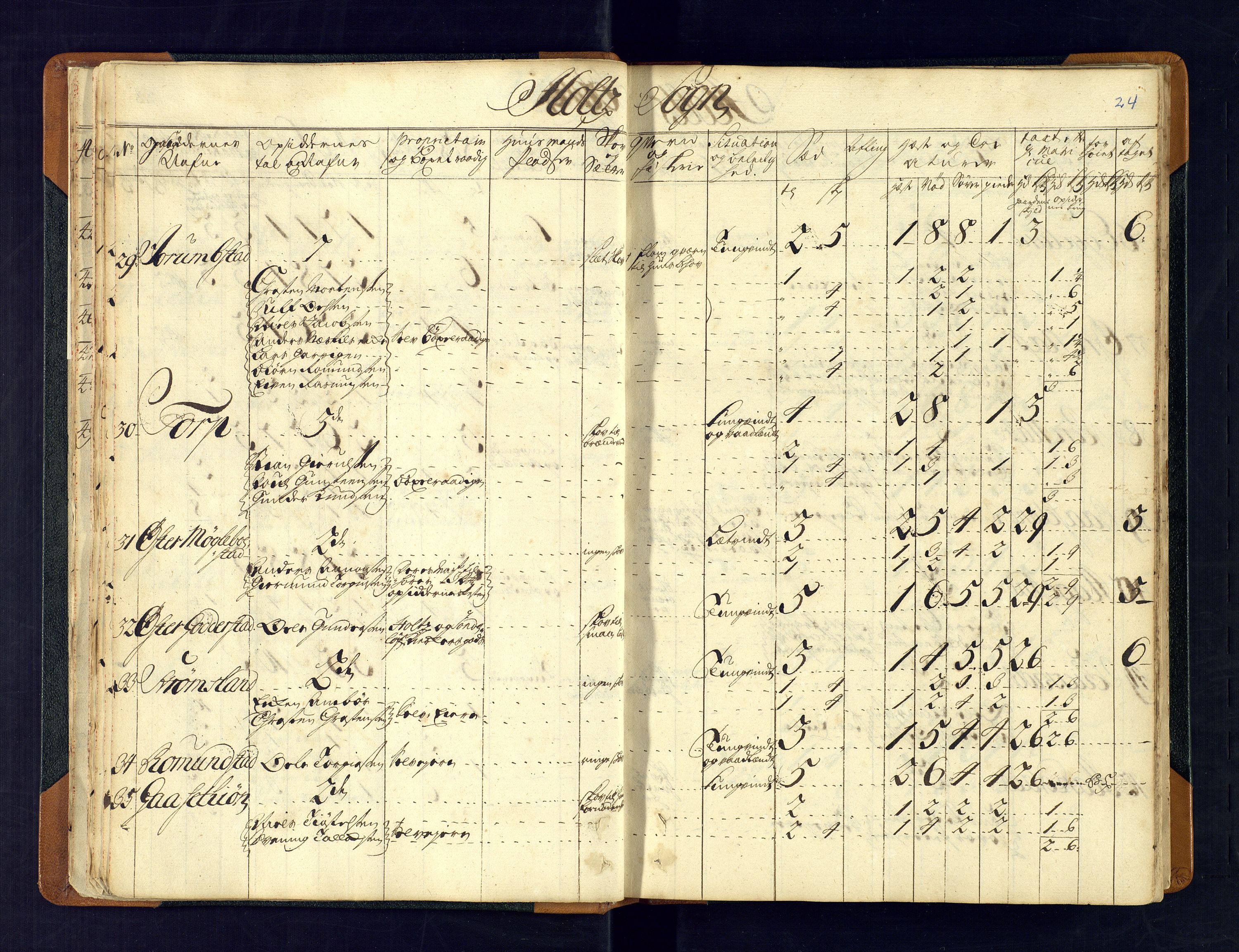 Nedenes fogderi, AV/SAK-1242-0006/Hb/L0481: Matrikkel, eksaminasjonsprotokoll, 1723, s. 23b-24a