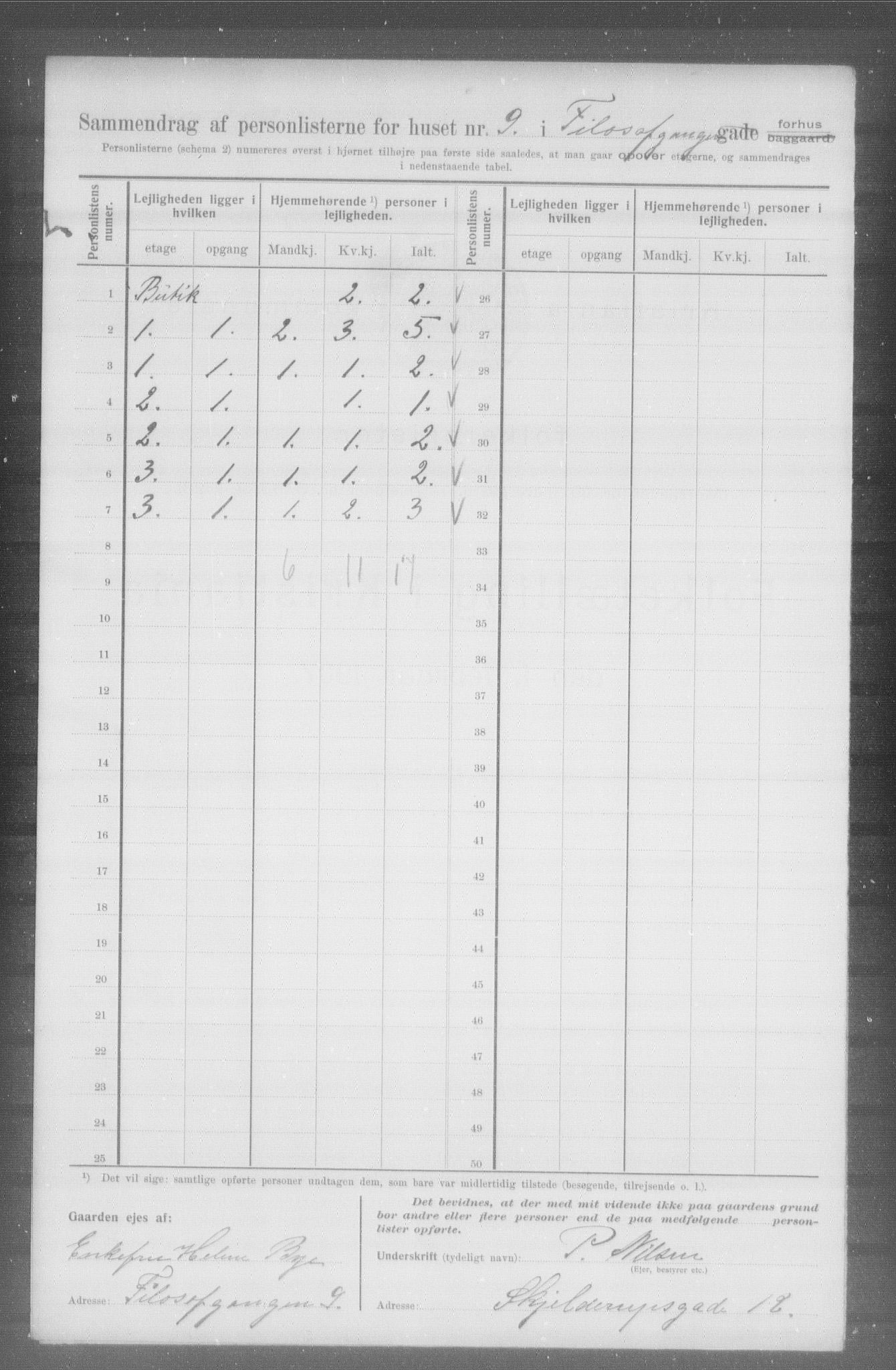OBA, Kommunal folketelling 1.2.1907 for Kristiania kjøpstad, 1907, s. 12314