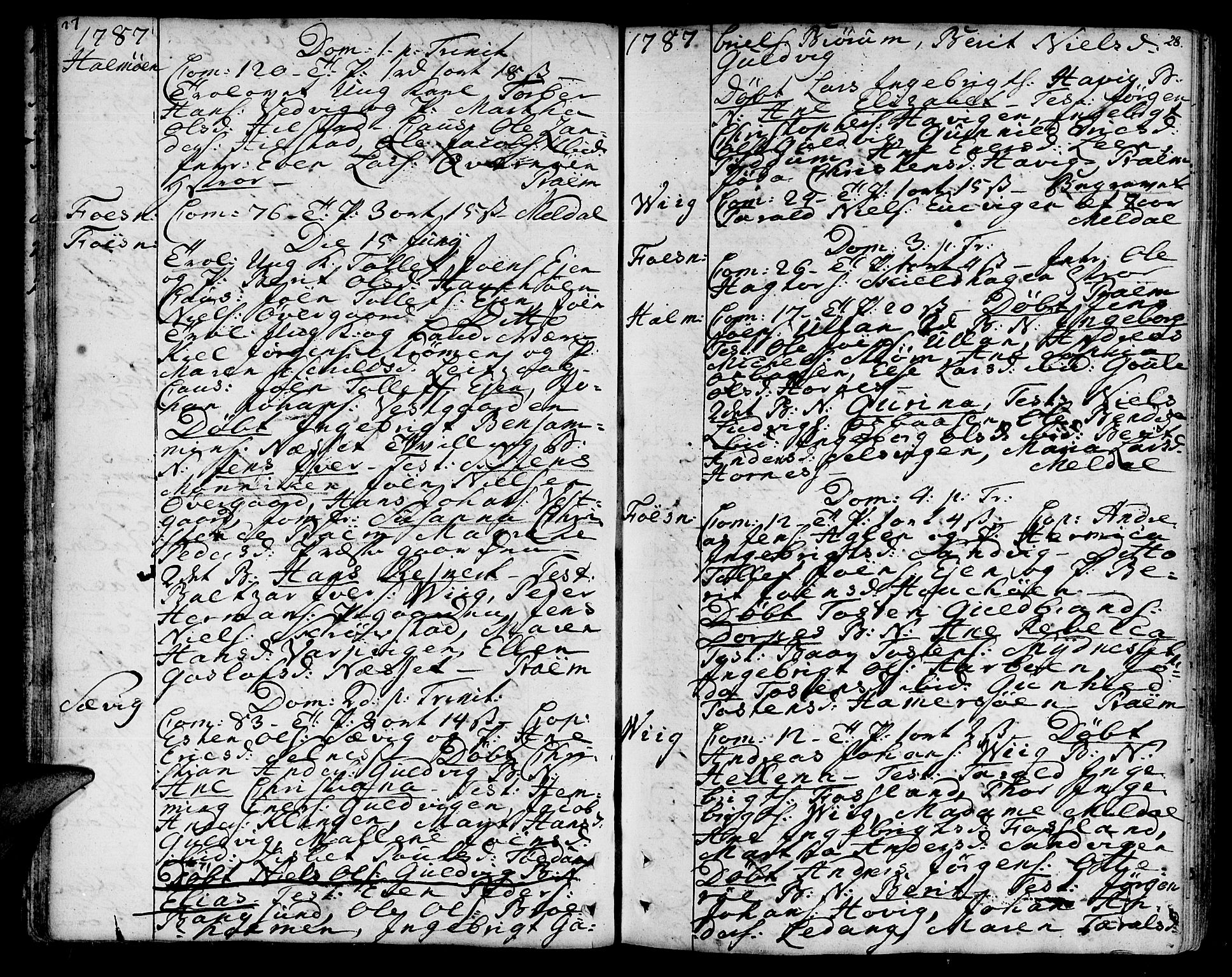 Ministerialprotokoller, klokkerbøker og fødselsregistre - Nord-Trøndelag, SAT/A-1458/773/L0608: Ministerialbok nr. 773A02, 1784-1816, s. 28