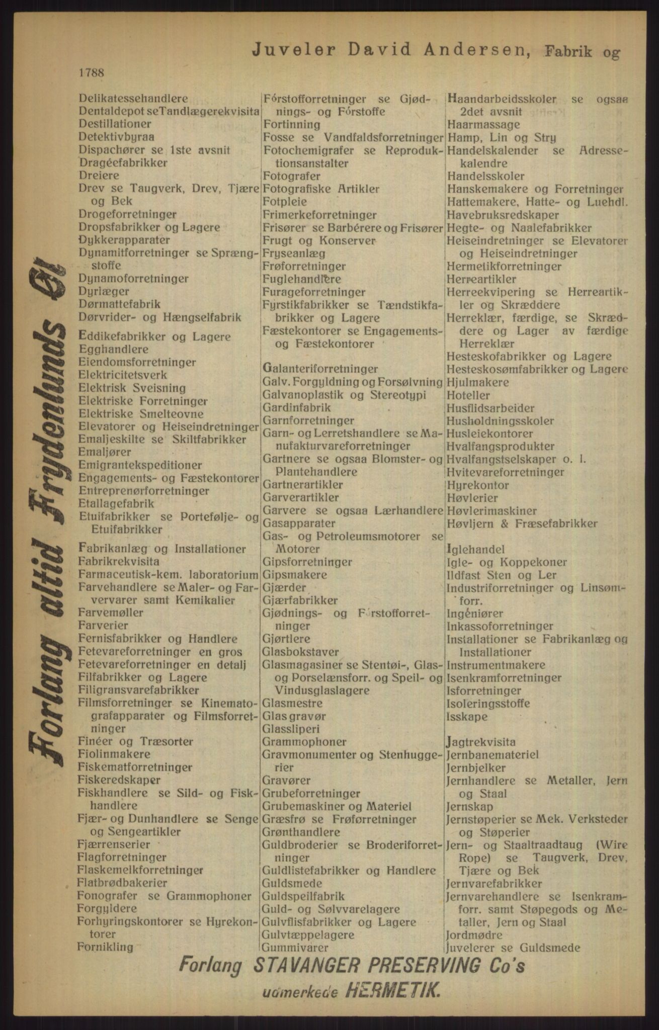 Kristiania/Oslo adressebok, PUBL/-, 1915, s. 1788