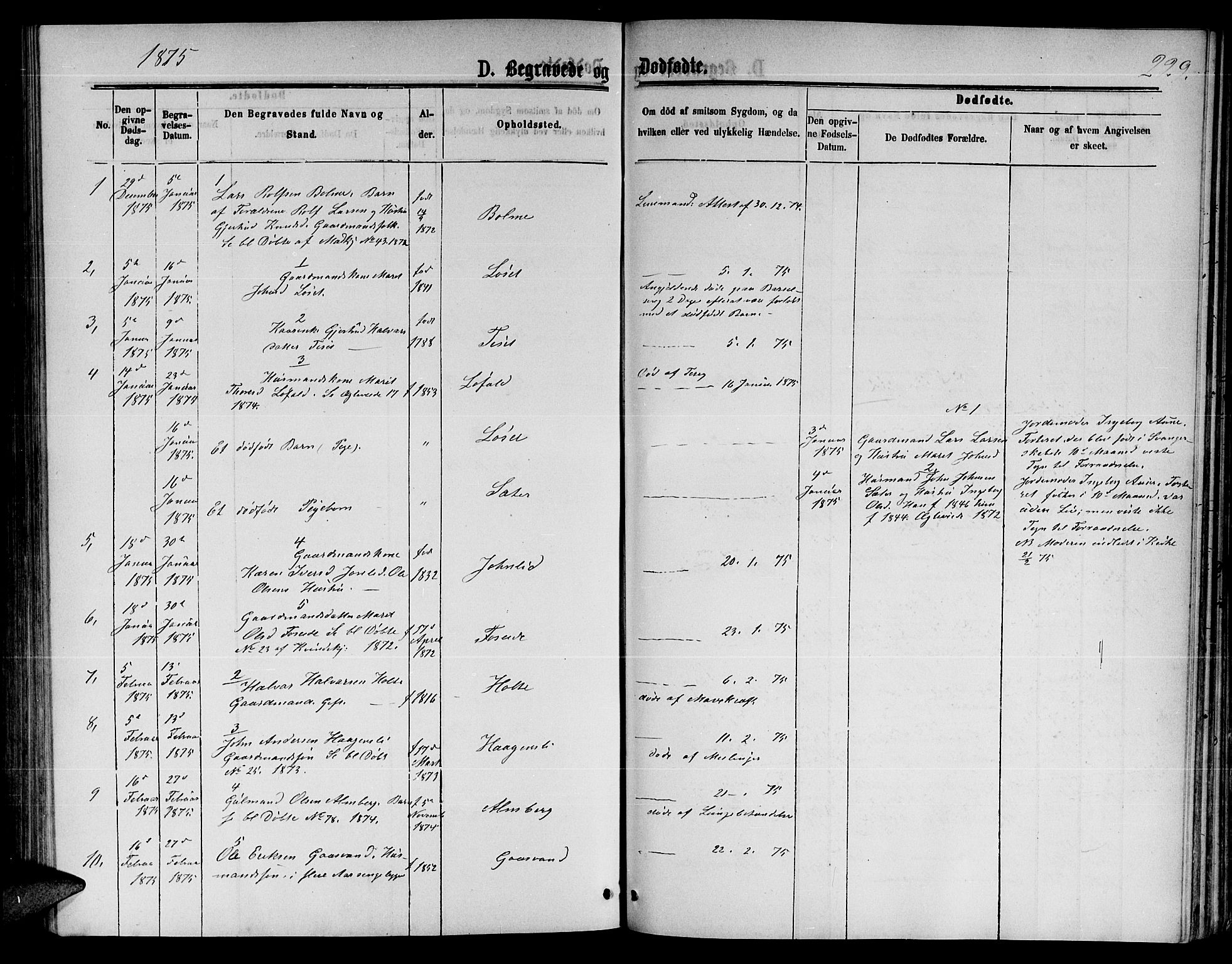 Ministerialprotokoller, klokkerbøker og fødselsregistre - Møre og Romsdal, AV/SAT-A-1454/598/L1076: Klokkerbok nr. 598C01, 1867-1878, s. 229