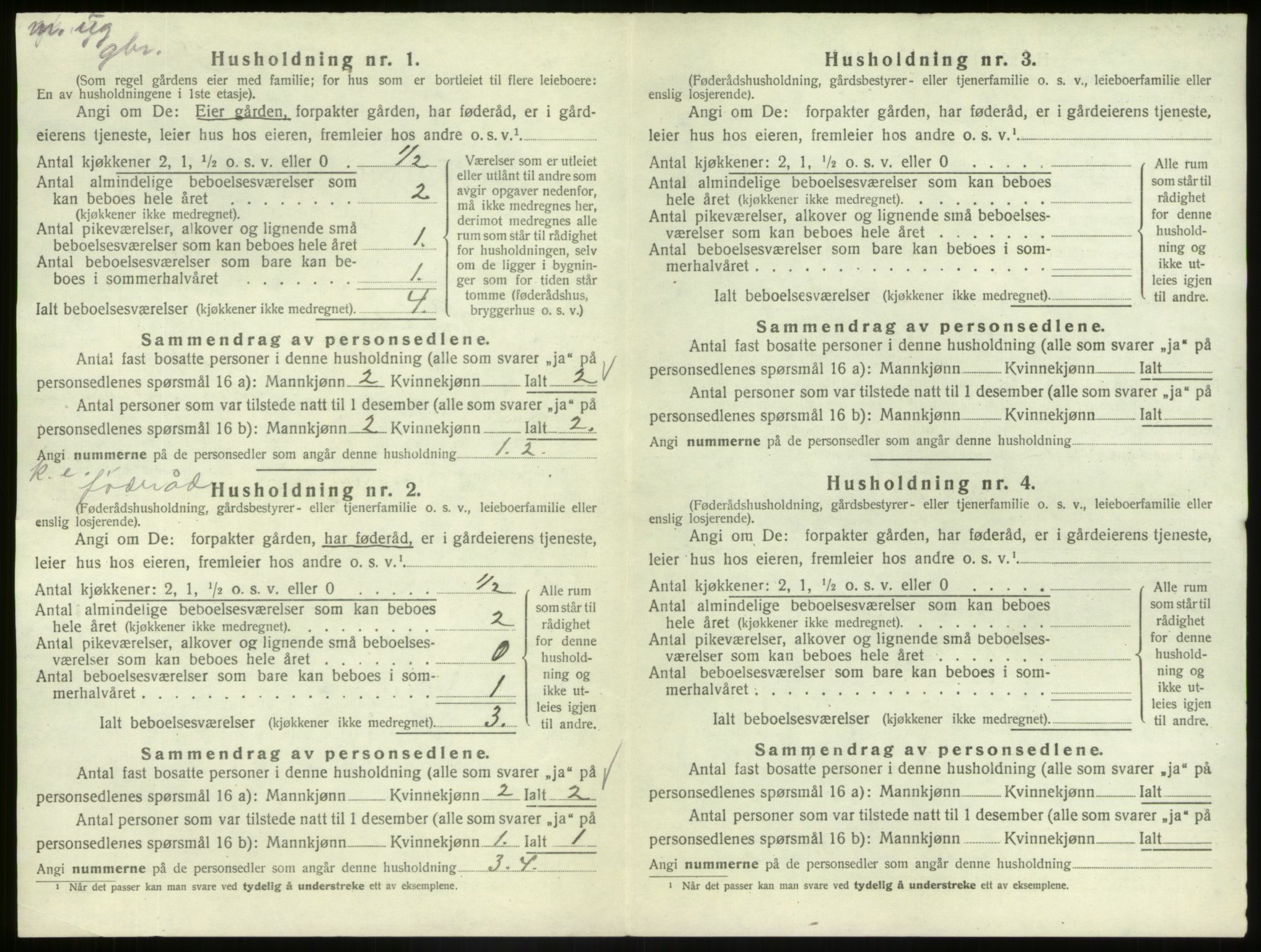 SAB, Folketelling 1920 for 1425 Hafslo herred, 1920, s. 201