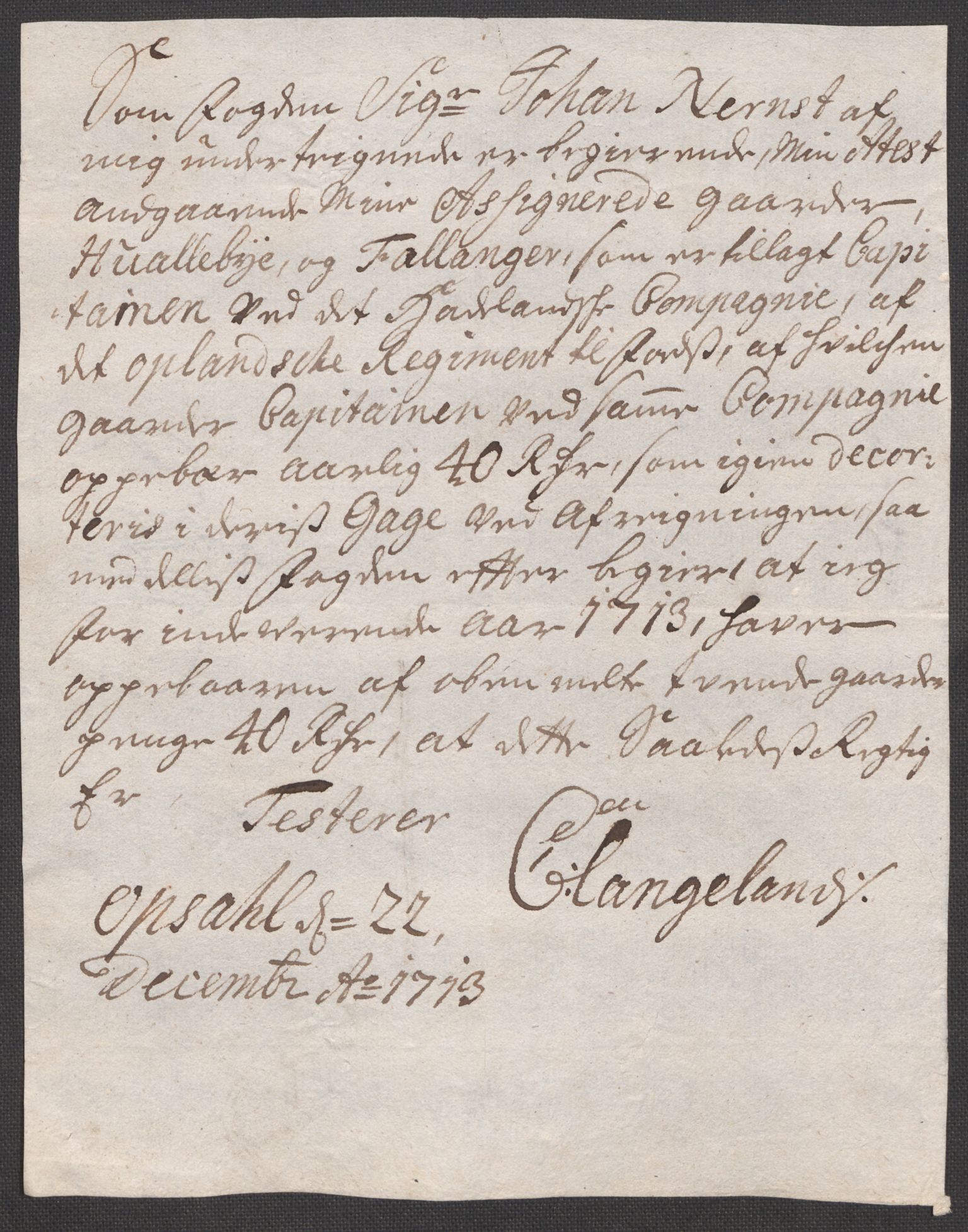 Rentekammeret inntil 1814, Reviderte regnskaper, Fogderegnskap, AV/RA-EA-4092/R18/L1311: Fogderegnskap Hadeland, Toten og Valdres, 1713, s. 175