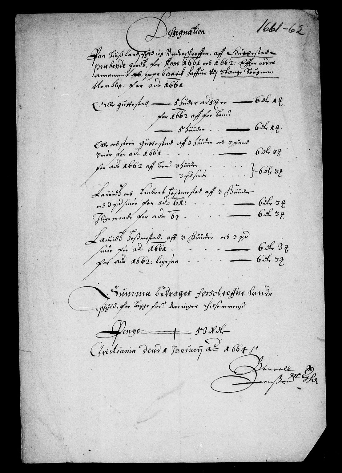 Rentekammeret inntil 1814, Reviderte regnskaper, Stiftamtstueregnskaper, Landkommissariatet på Akershus og Akershus stiftamt, AV/RA-EA-5869/R/Ra/L0013: Landkommissariatet på Akershus, 1661-1663