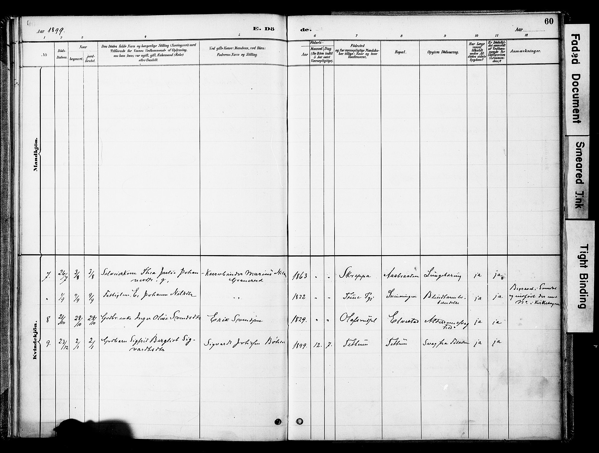 Spydeberg prestekontor Kirkebøker, SAO/A-10924/F/Fc/L0001: Ministerialbok nr. III 1, 1886-1907, s. 60