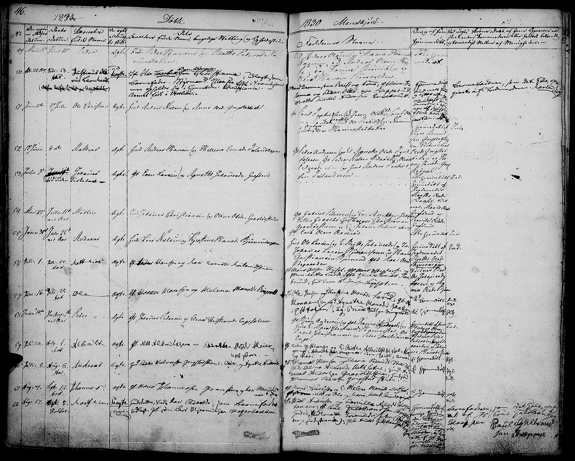 Vestre Toten prestekontor, AV/SAH-PREST-108/H/Ha/Haa/L0002: Ministerialbok nr. 2, 1825-1837, s. 46