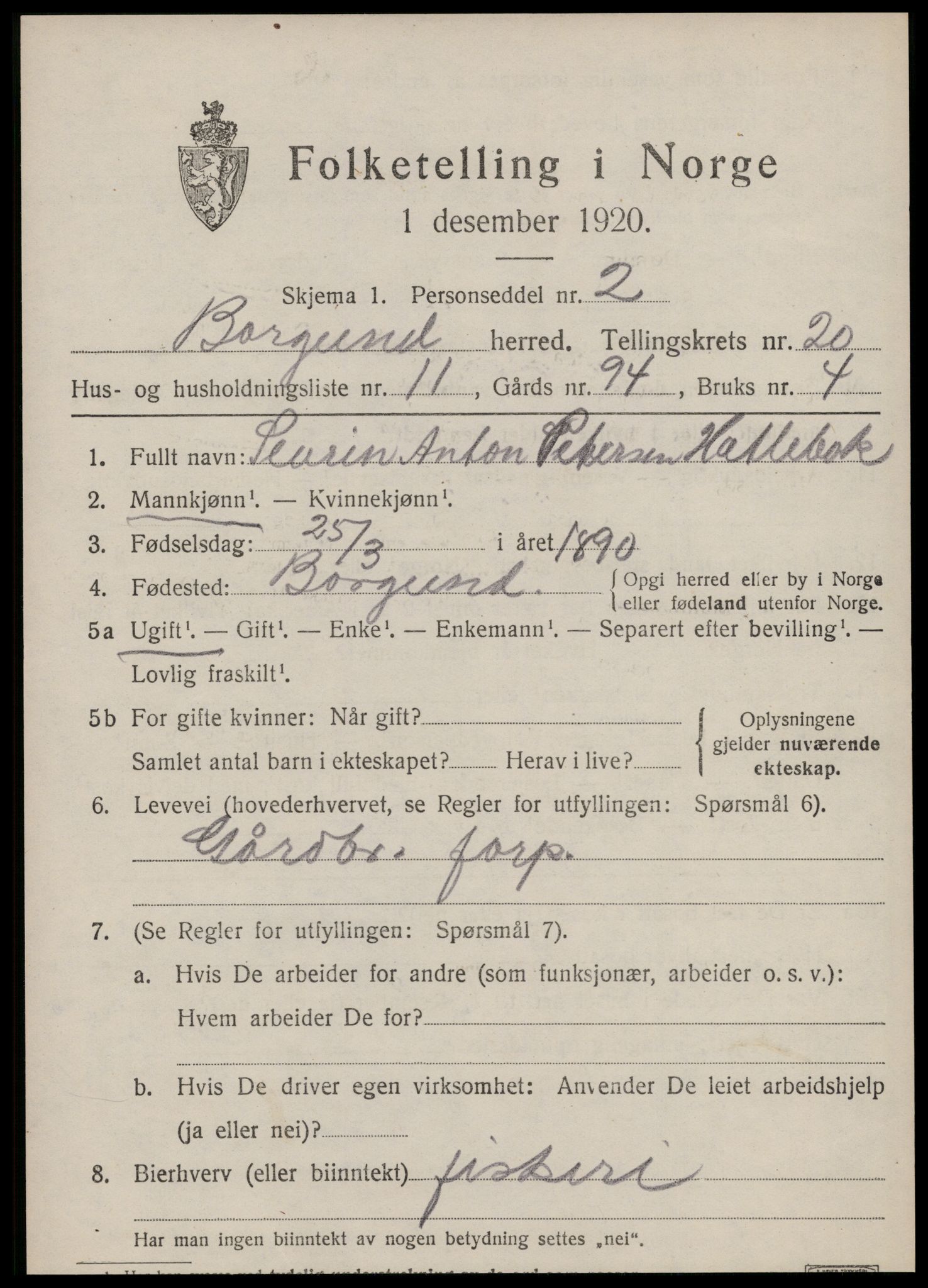 SAT, Folketelling 1920 for 1531 Borgund herred, 1920, s. 13928