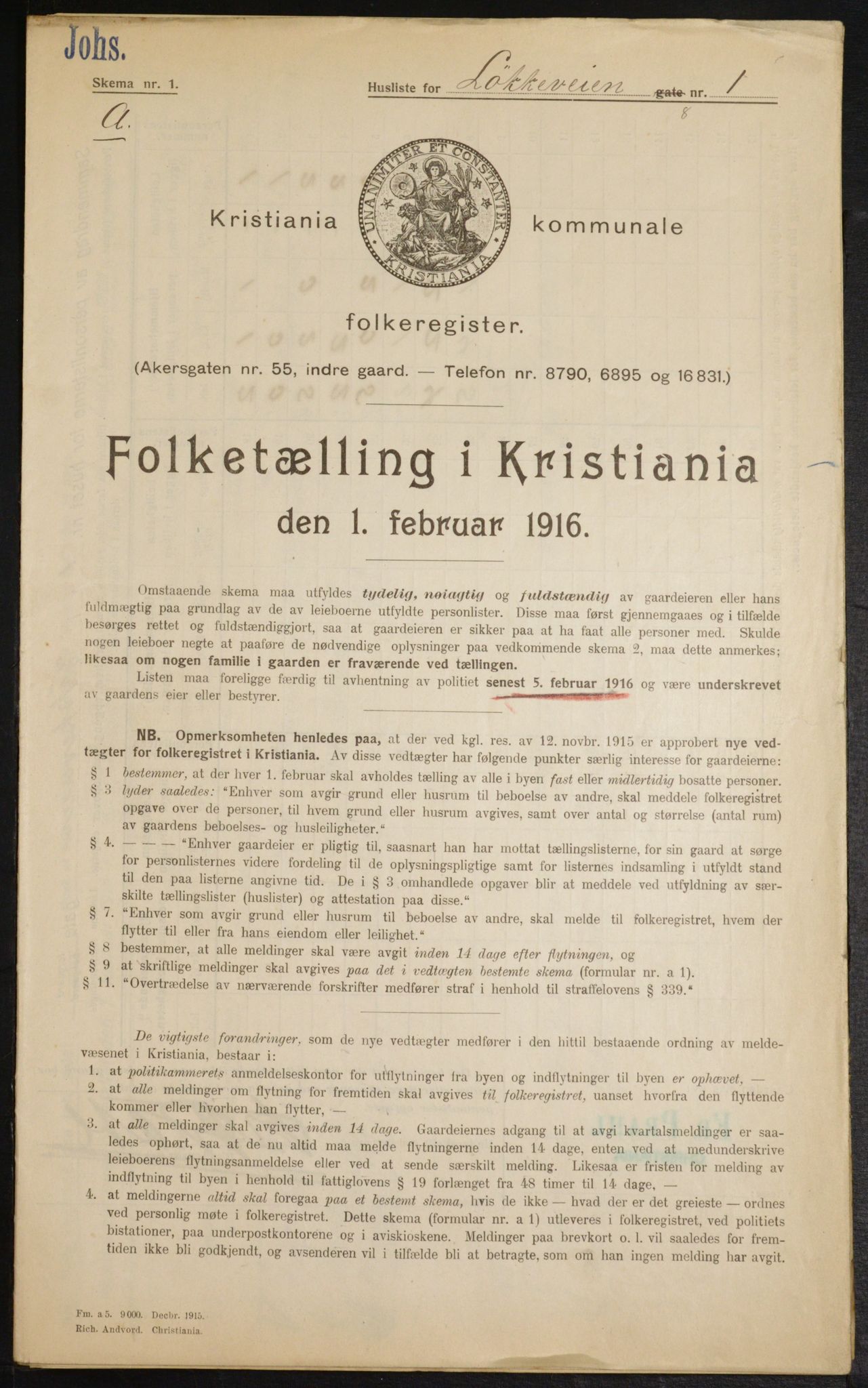 OBA, Kommunal folketelling 1.2.1916 for Kristiania, 1916, s. 59949