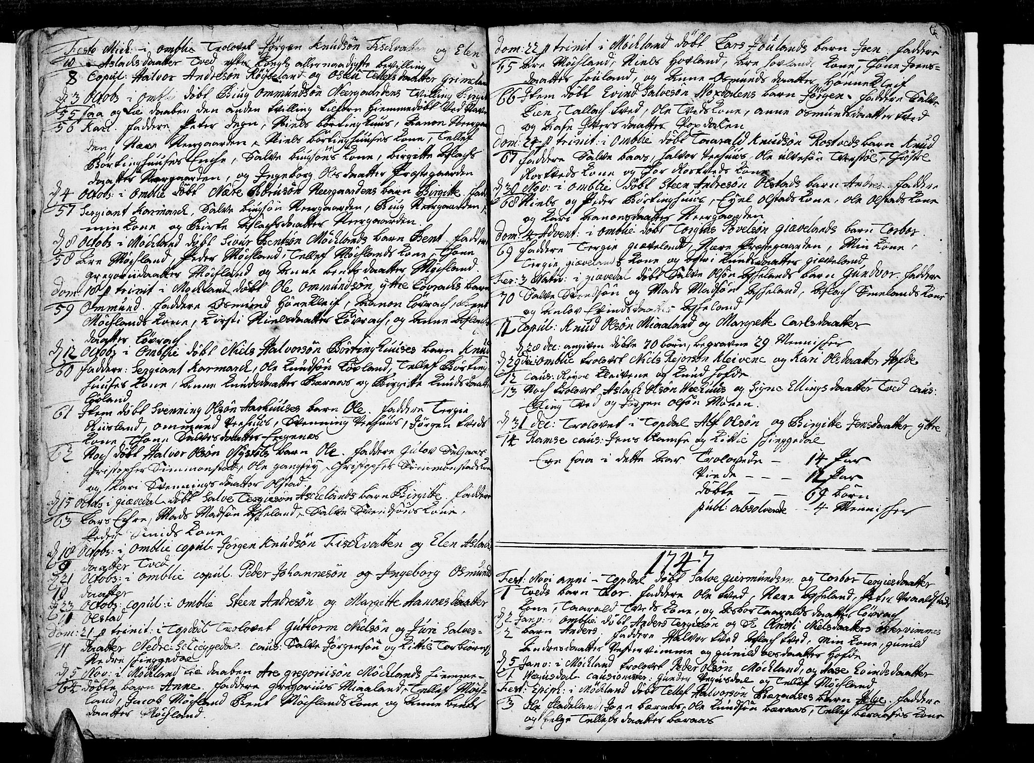Åmli sokneprestkontor, AV/SAK-1111-0050/F/Fa/Fac/L0002: Ministerialbok nr. A 2 /1, 1741-1775