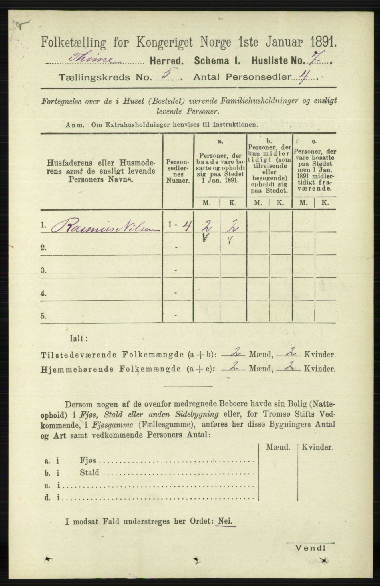 RA, Folketelling 1891 for 1121 Time herred, 1891, s. 1753