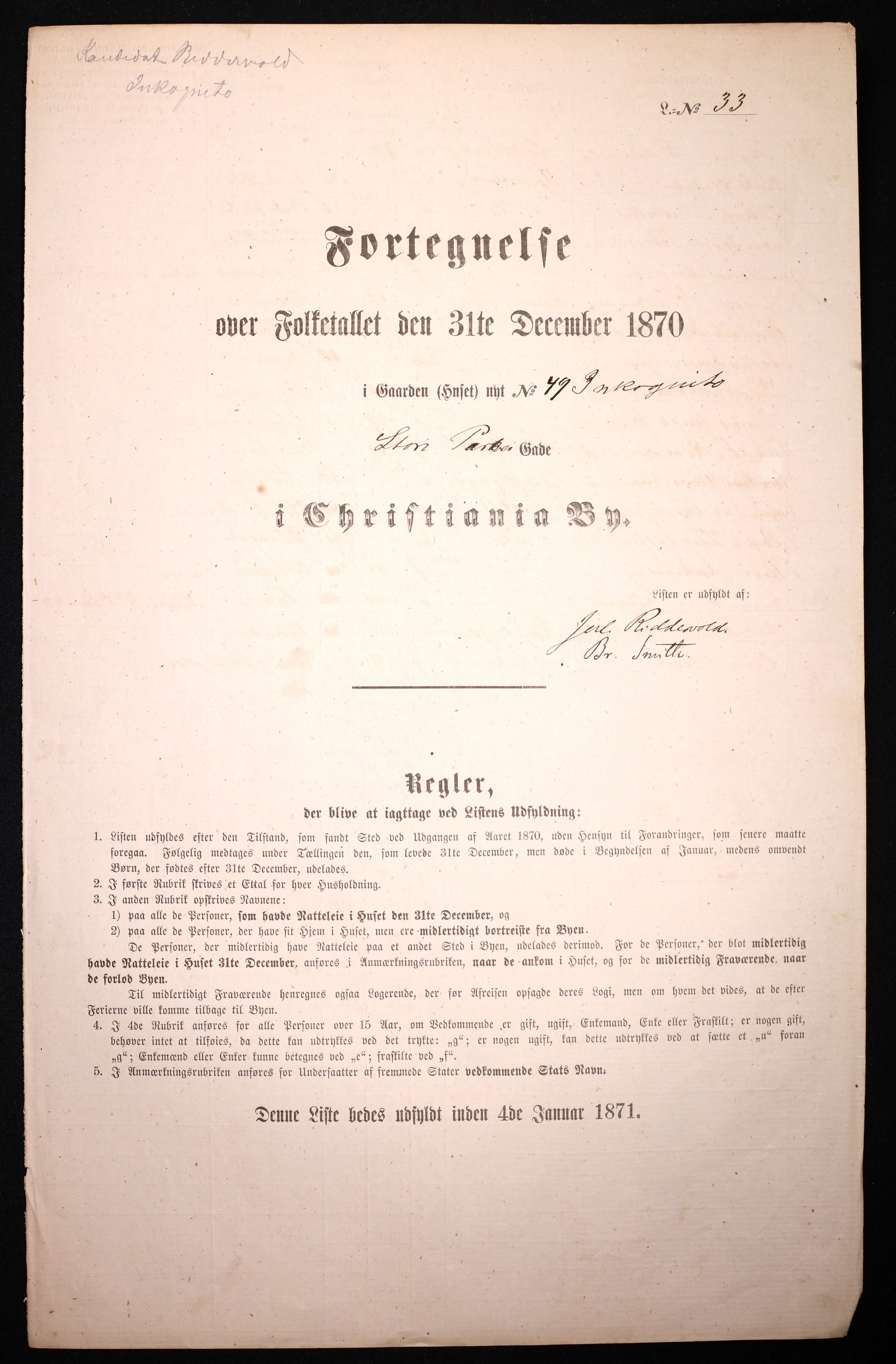 RA, Folketelling 1870 for 0301 Kristiania kjøpstad, 1870, s. 2752