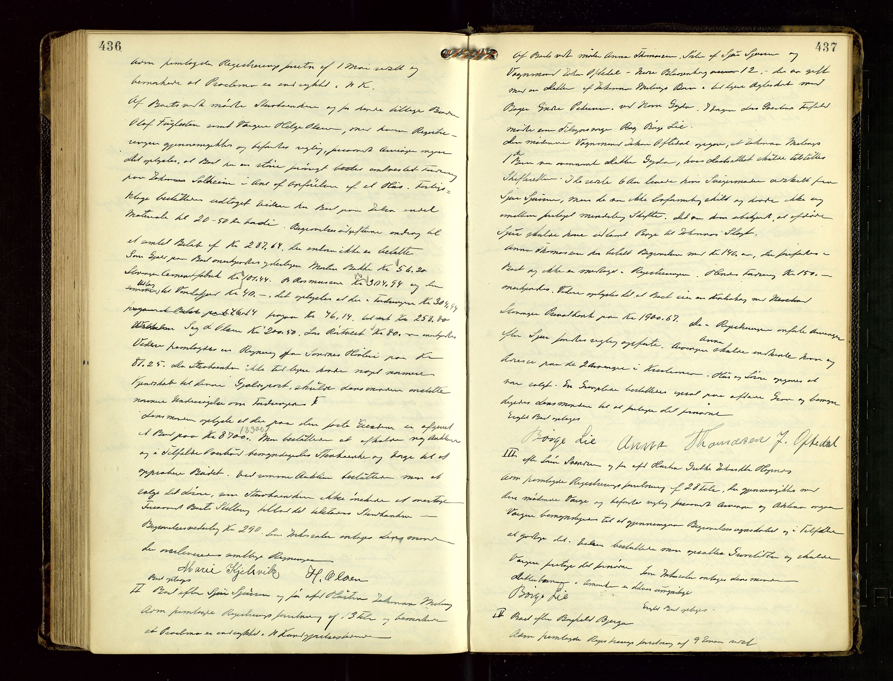 Ryfylke tingrett, AV/SAST-A-100055/001/IV/IVF/L0017: Skifteforhandlingsprotokoll, 1915-1923, s. 436-437