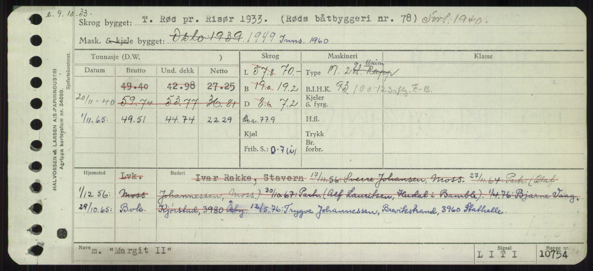 Sjøfartsdirektoratet med forløpere, Skipsmålingen, AV/RA-S-1627/H/Ha/L0003/0002: Fartøy, Hilm-Mar / Fartøy, Kom-Mar, s. 889