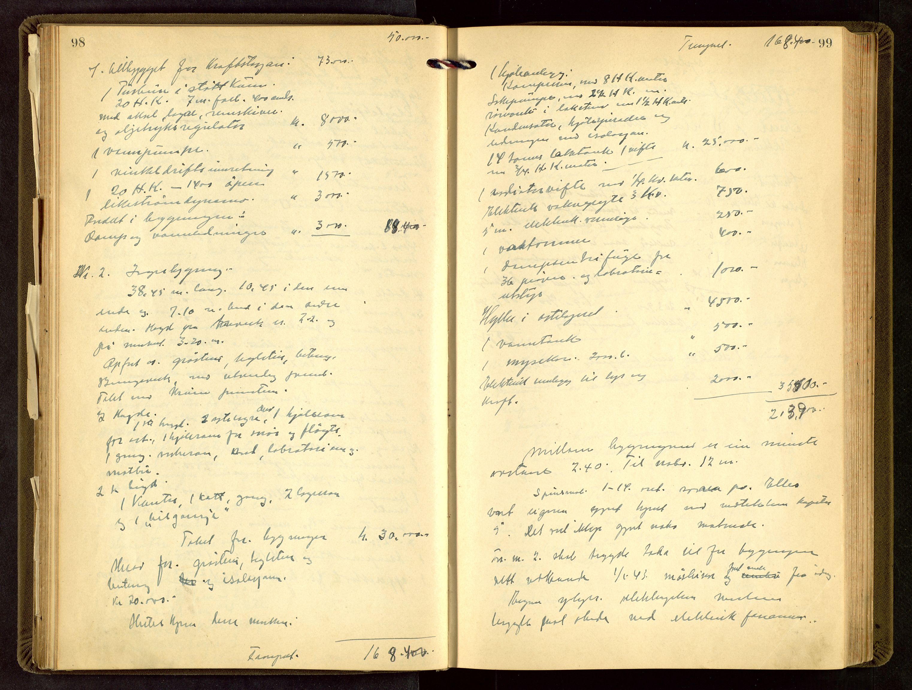 Bjerkreim lensmannskontor, AV/SAST-A-100090/Goa/L0002: Branntakstprotokoll, 1922-1952, s. 98-99