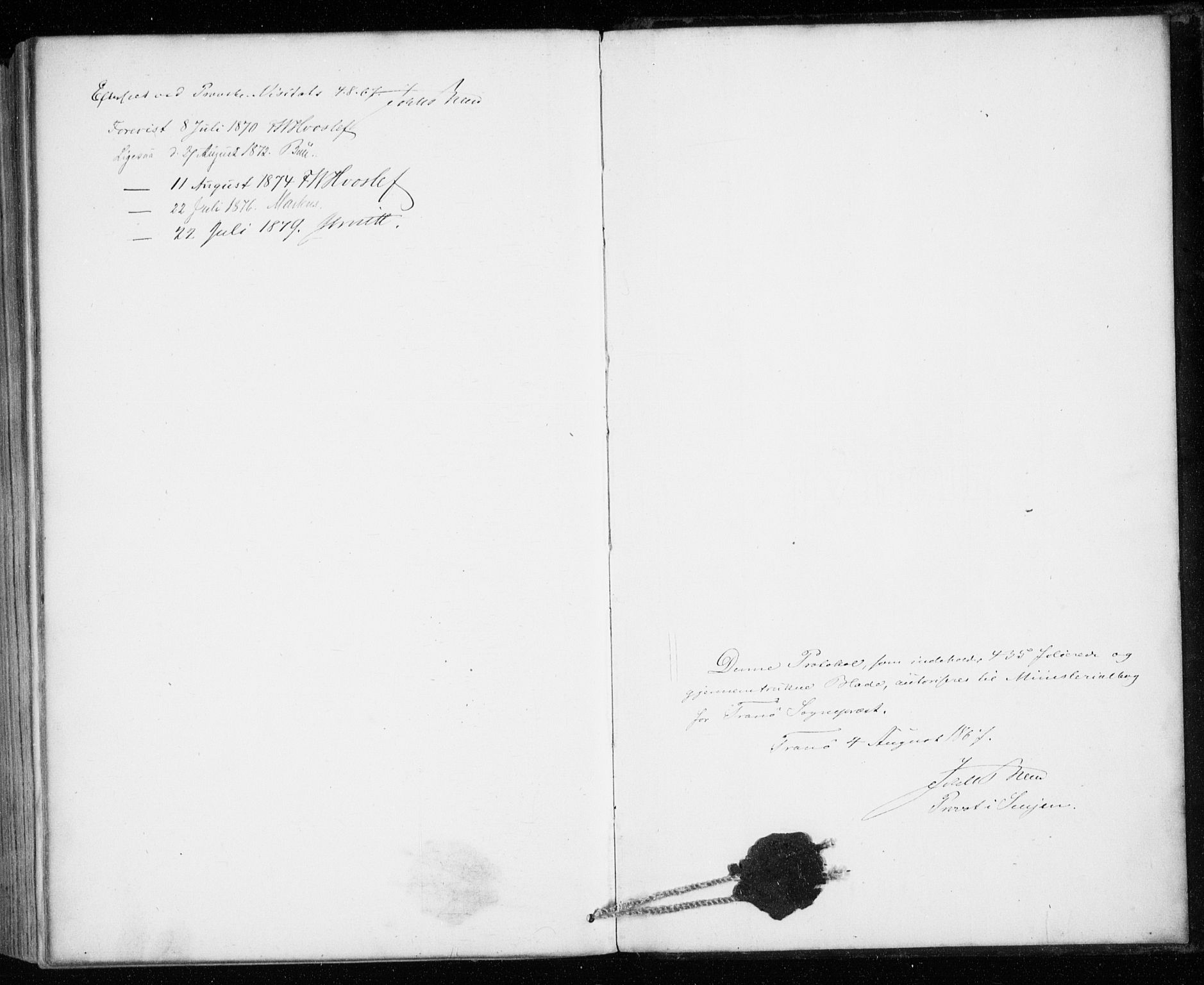 Tranøy sokneprestkontor, AV/SATØ-S-1313/I/Ia/Iaa/L0008kirke: Ministerialbok nr. 8, 1867-1877