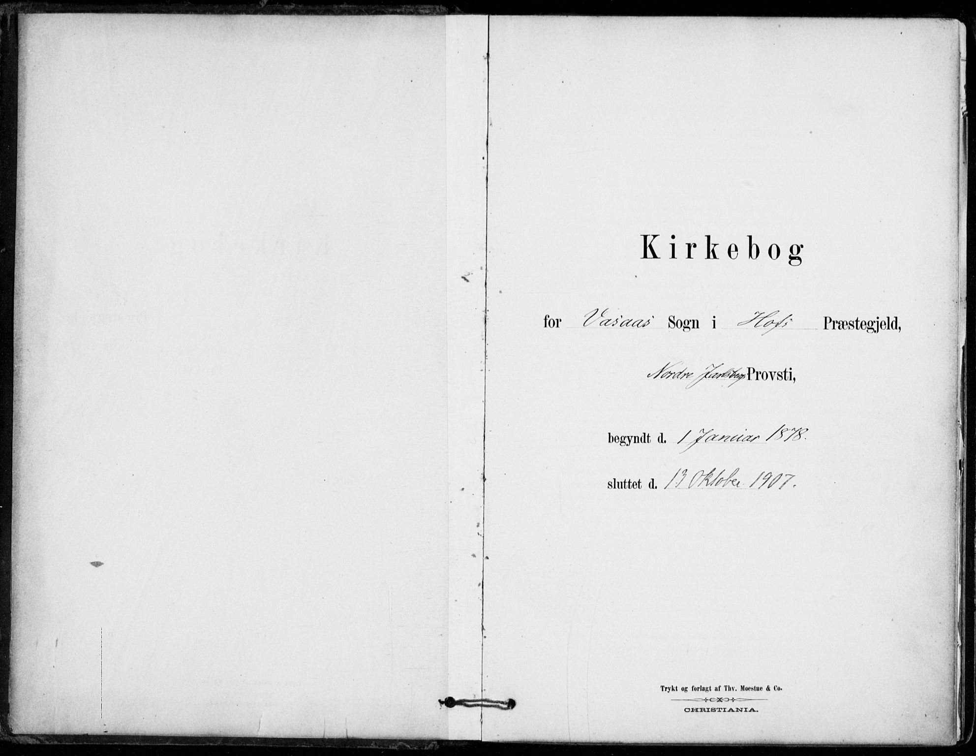 Hof kirkebøker, AV/SAKO-A-64/F/Fb/L0001: Ministerialbok nr. II 1, 1878-1907