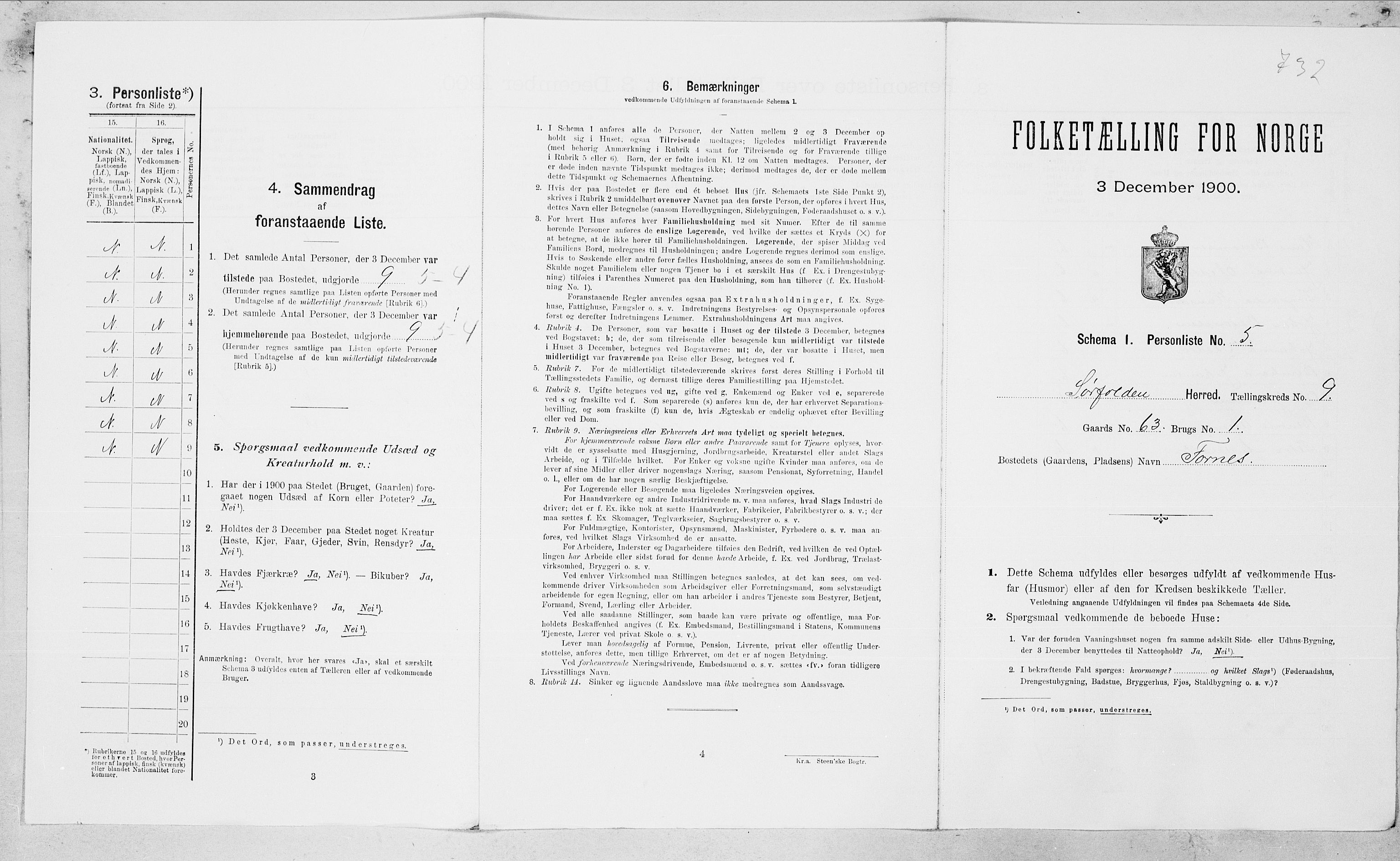 SAT, Folketelling 1900 for 1845 Sørfold herred, 1900, s. 541