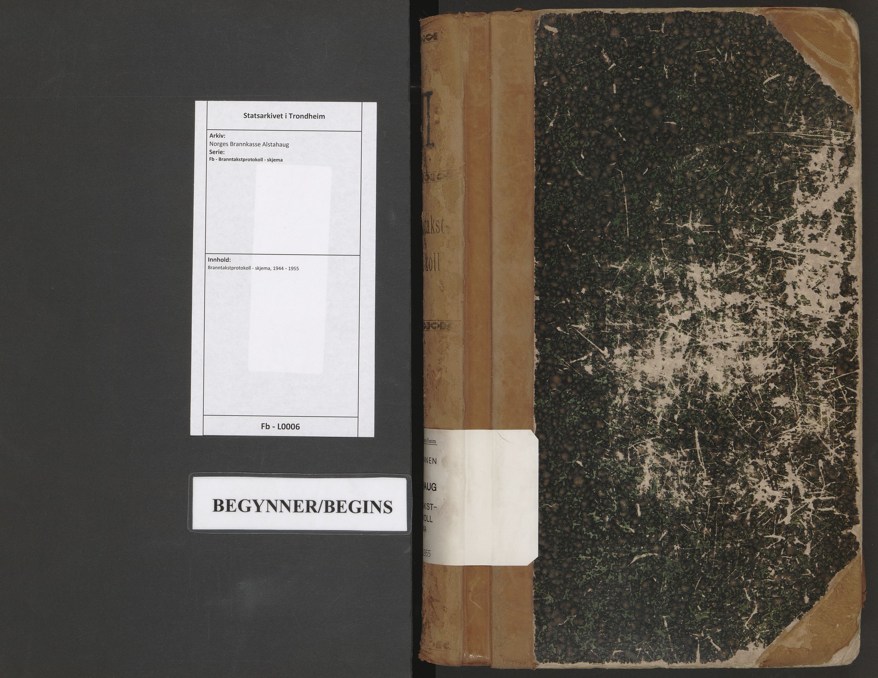 Norges Brannkasse Alstahaug, AV/SAT-A-5568/Fb/L0006: Branntakstprotokoll - skjema, 1944-1955