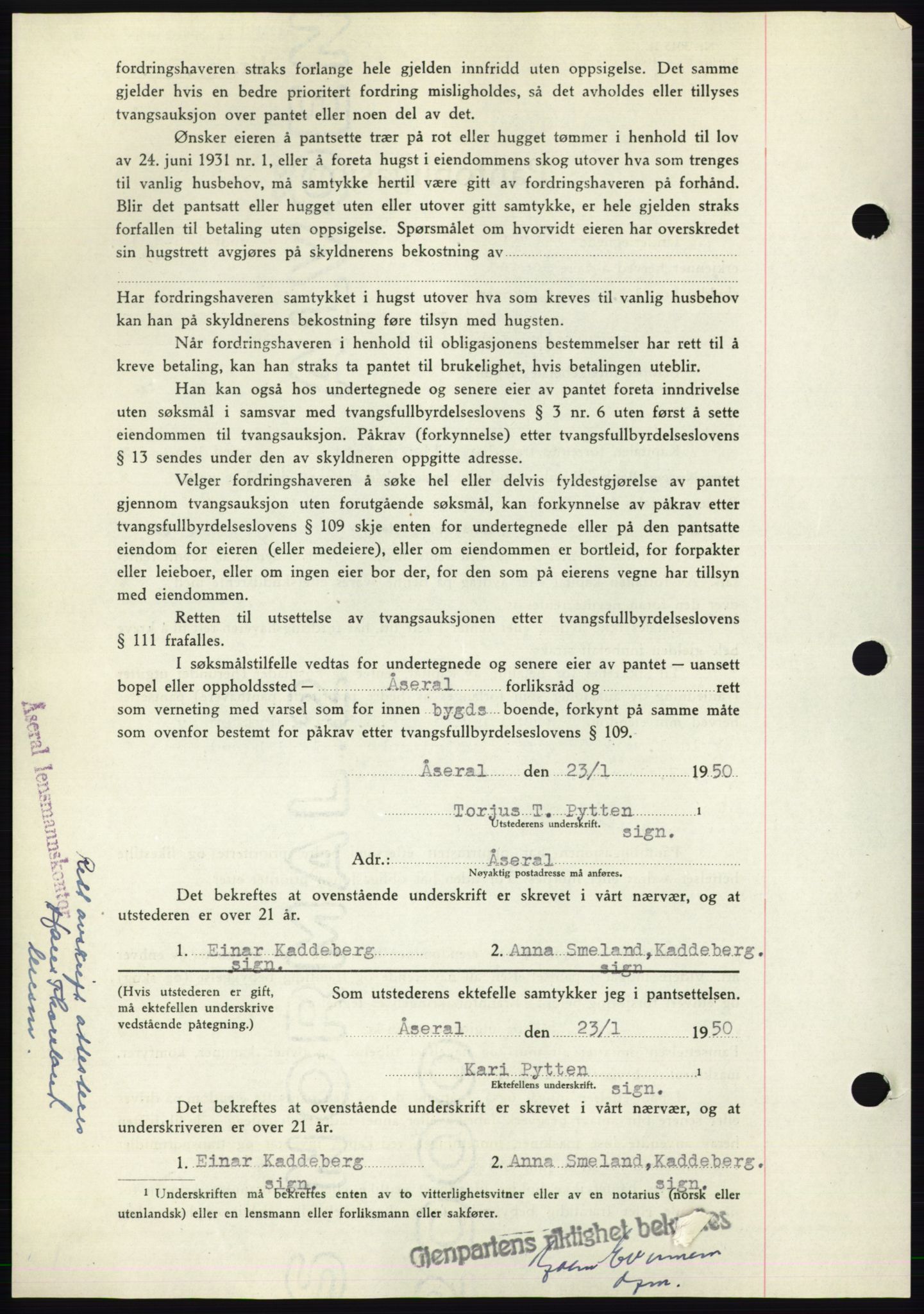 Mandal sorenskriveri, SAK/1221-0005/001/G/Gb/Gbb/L0002: Pantebok nr. B-2 - B-3, 1946-1950, Dagboknr: 341/1950