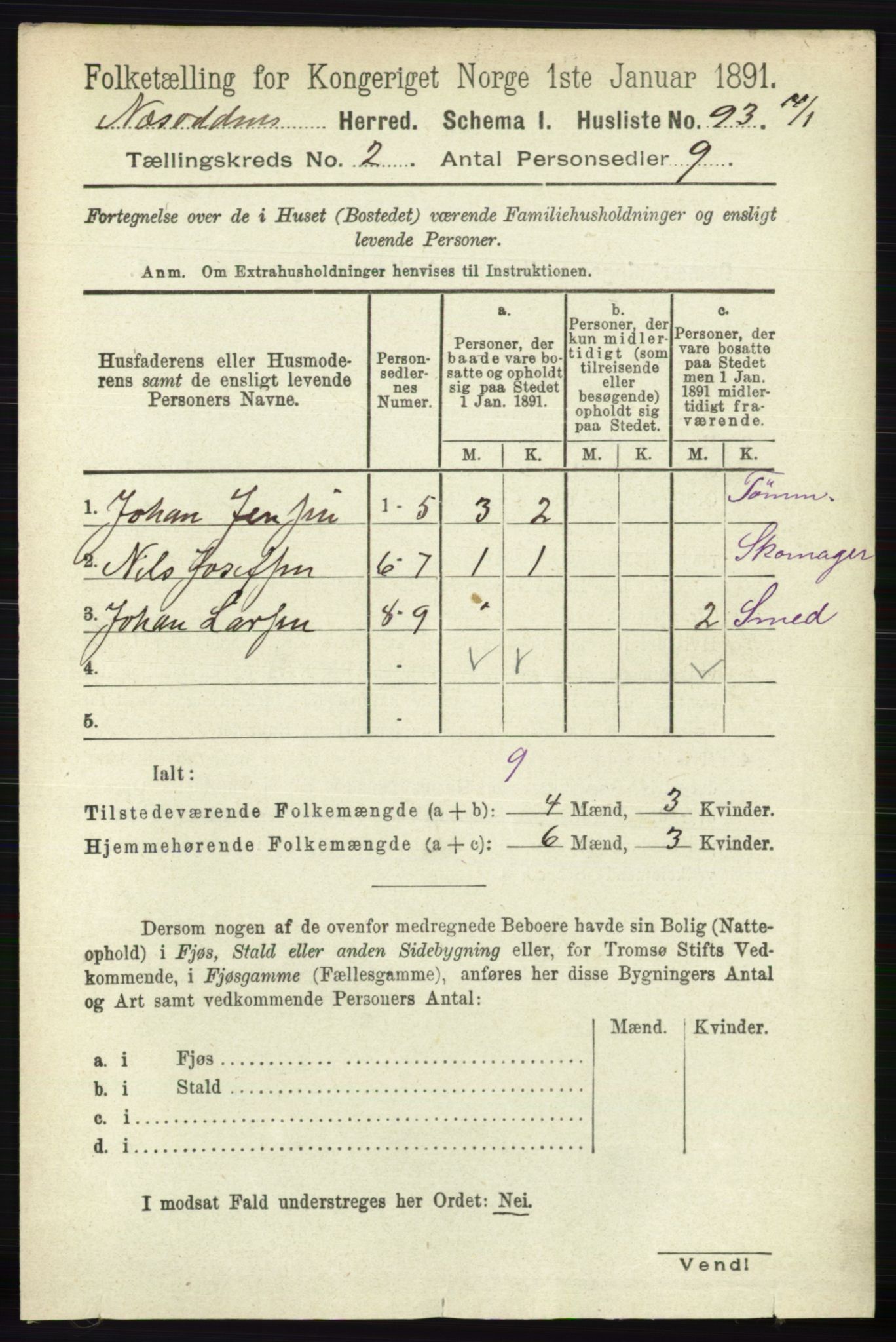 RA, Folketelling 1891 for 0216 Nesodden herred, 1891, s. 479