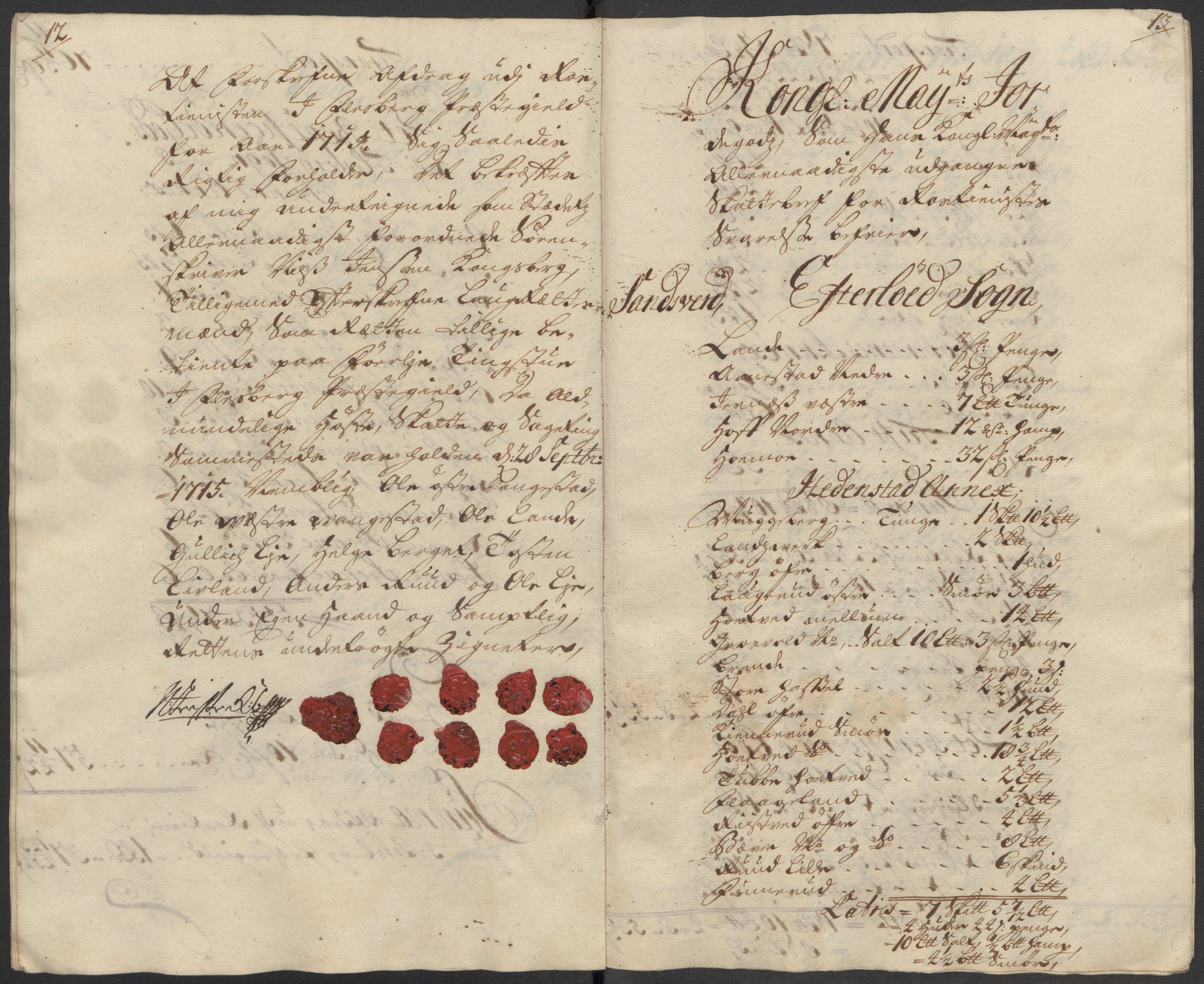 Rentekammeret inntil 1814, Reviderte regnskaper, Fogderegnskap, AV/RA-EA-4092/R24/L1591: Fogderegnskap Numedal og Sandsvær, 1715, s. 349