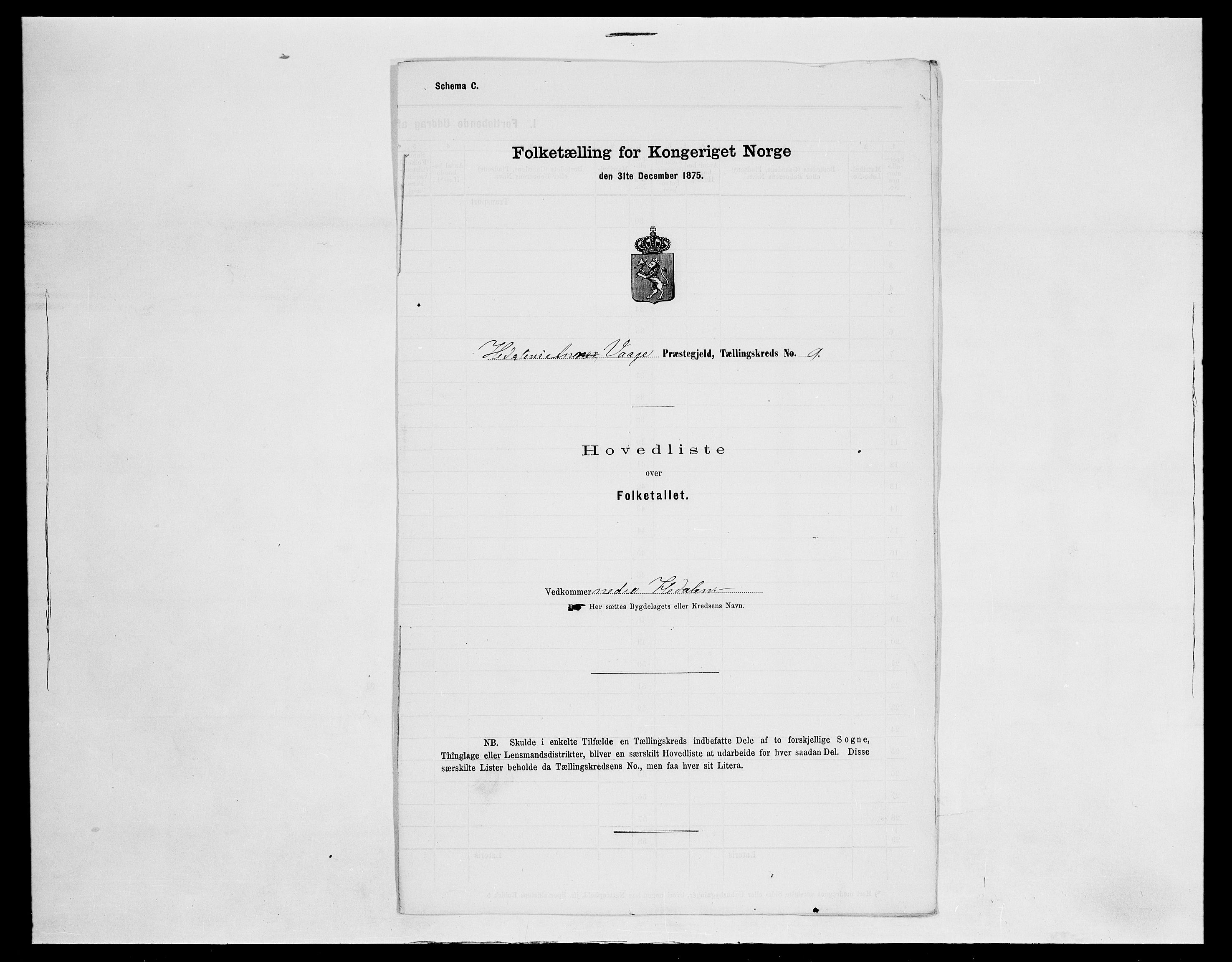 SAH, Folketelling 1875 for 0515P Vågå prestegjeld, 1875, s. 53